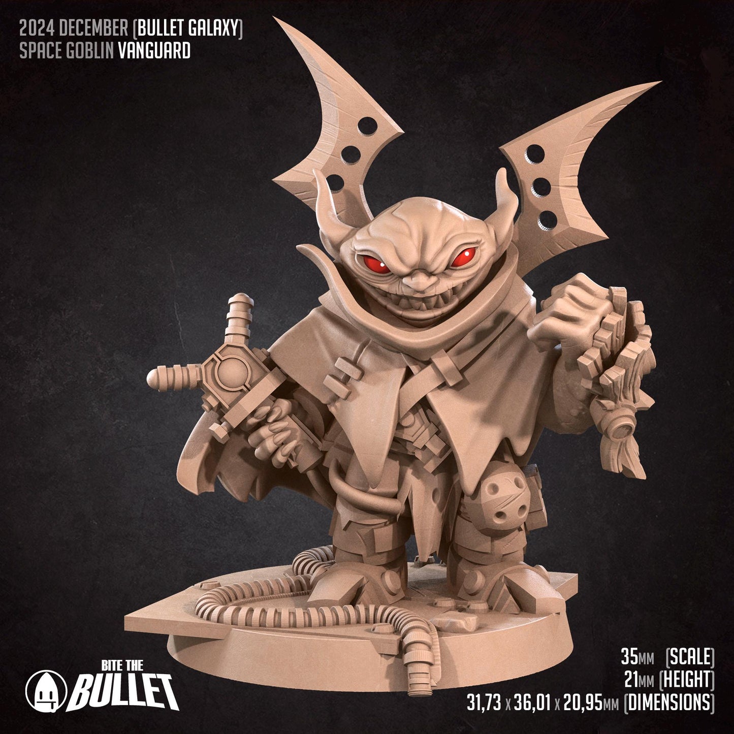 Space Goblin Vanguard | Bullet Galaxy | Bite The Bullet | 35mm Scale | Resin Printed Tabletop RPG Miniature Figures | DND | 5E