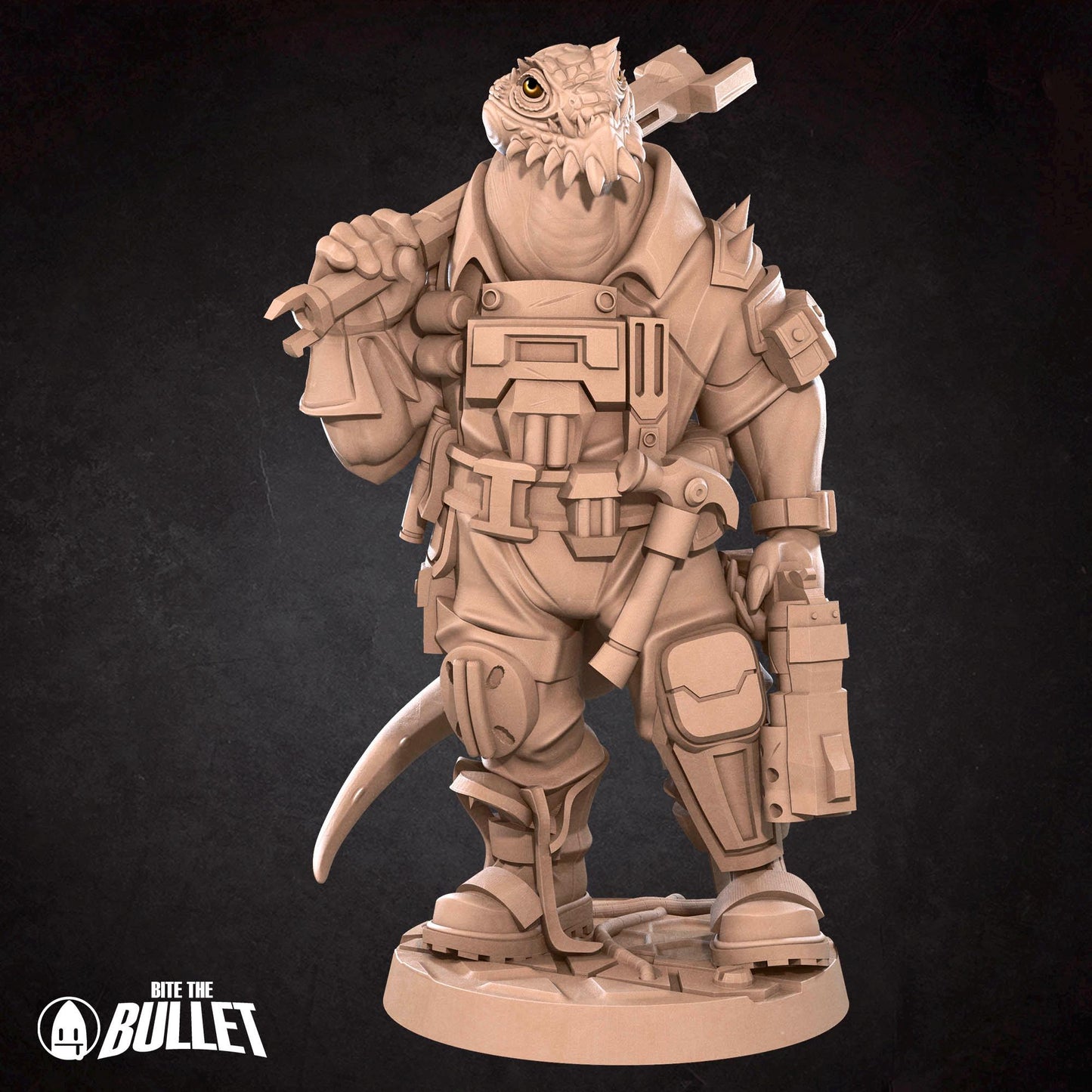 Space Lizard Mechanic | Bullet Galaxy | Bite The Bullet | 35mm Scale | Resin Printed Tabletop RPG Miniature Figures | DND | 5E