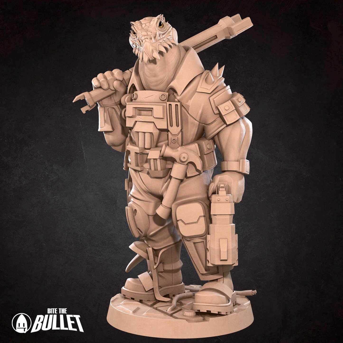Space Lizard Mechanic | Bullet Galaxy | Bite The Bullet | 35mm Scale | Resin Printed Tabletop RPG Miniature Figures | DND | 5E
