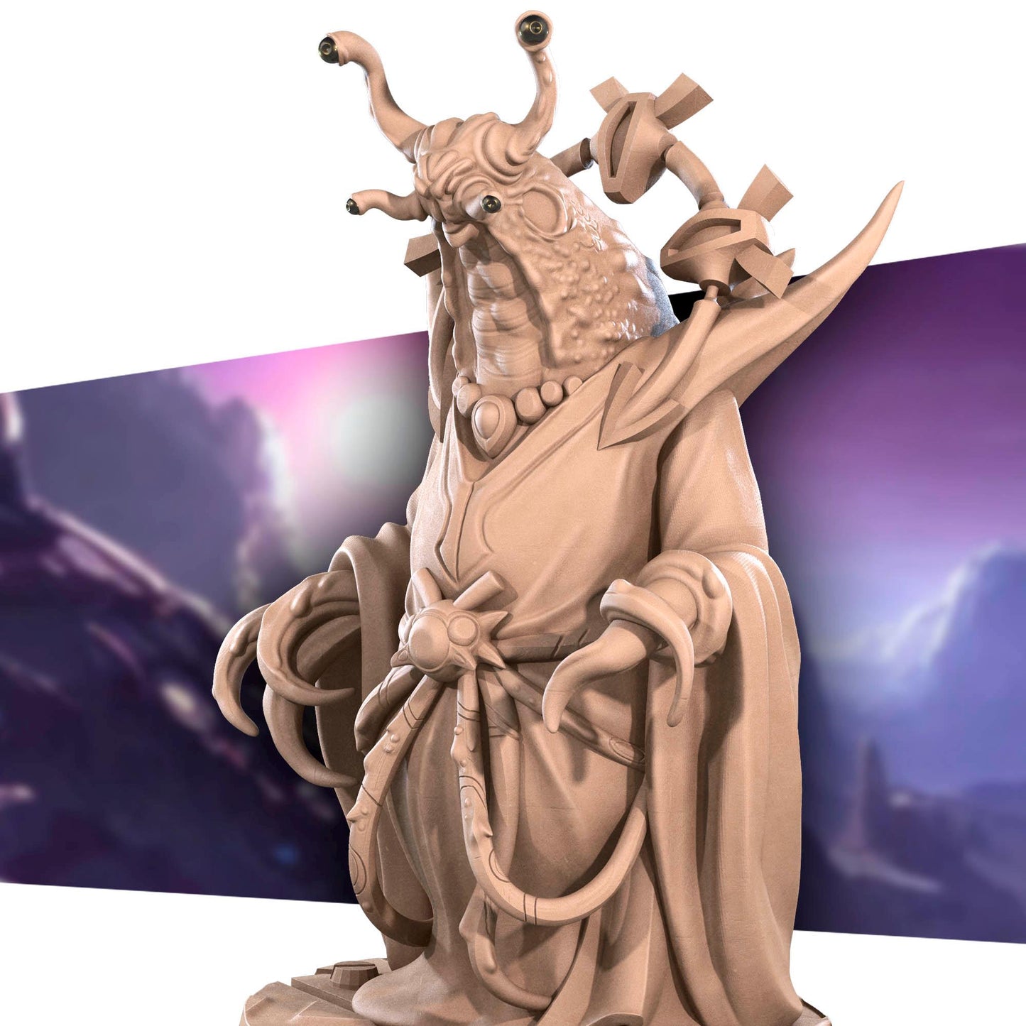 Space Slug Mystic | Bullet Galaxy | Bite The Bullet | 35mm Scale | Resin Printed Tabletop RPG Miniature Figures | DND | 5E