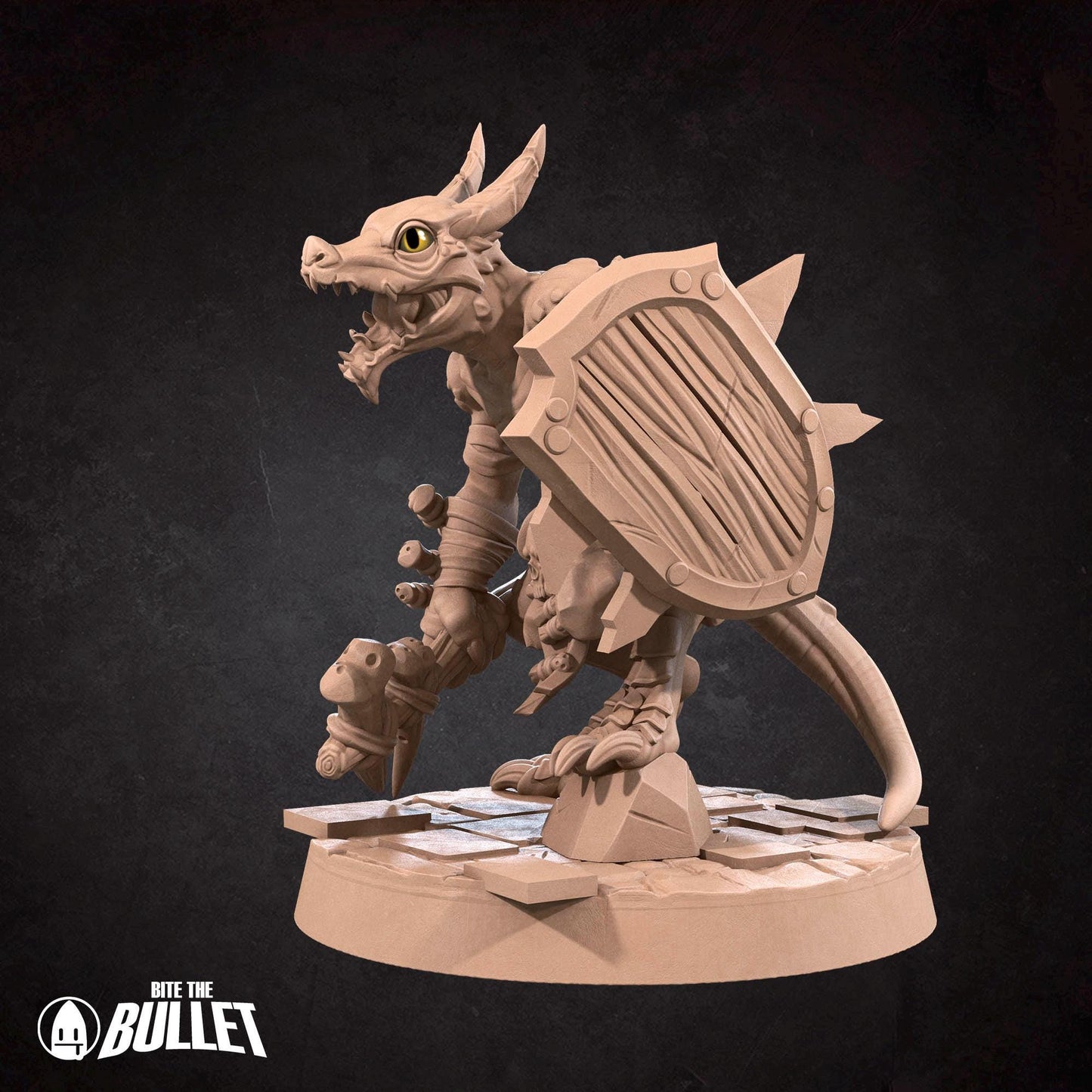 Kobold Barbarian | Kobolds D&D | Bite The Bullet | 35mm Scale | Resin Printed Tabletop RPG Miniature Figures | DND | 5E