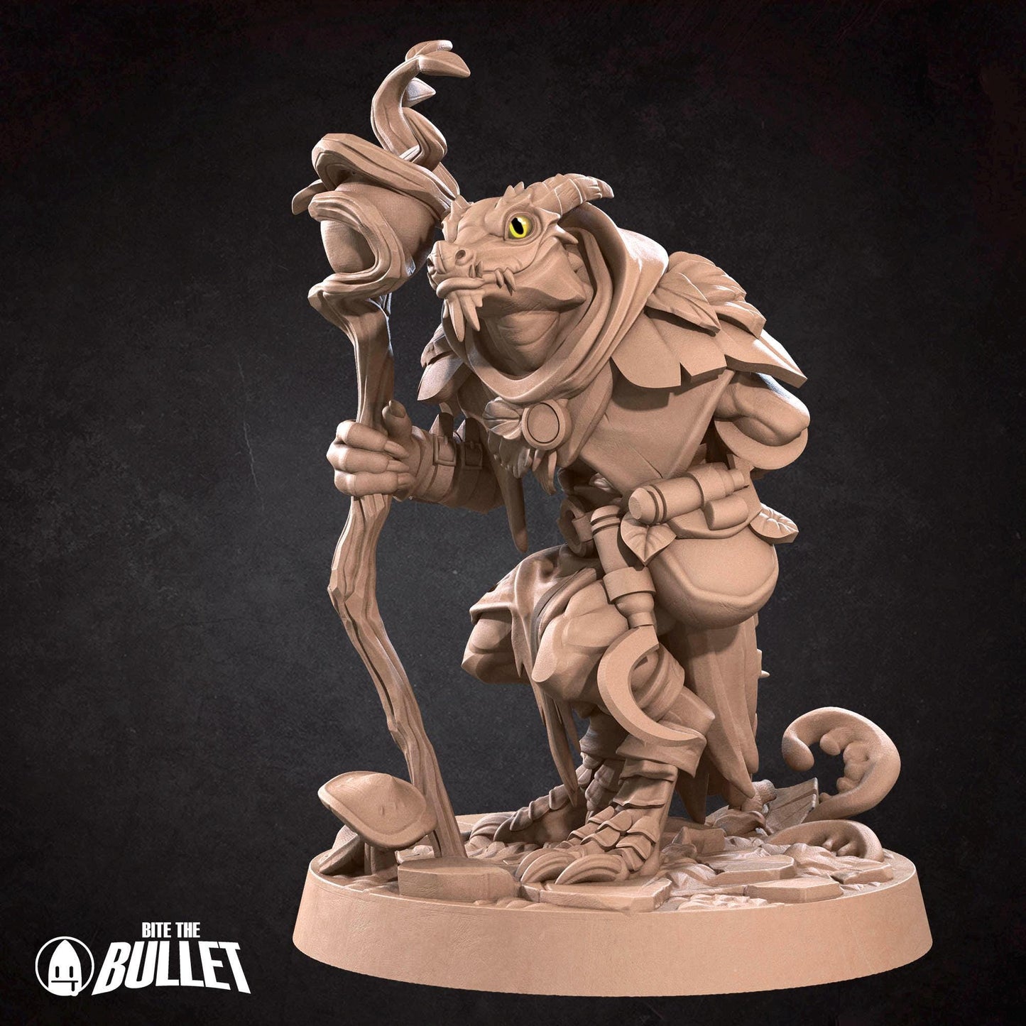 Kobold Druid | Kobolds D&D | Bite The Bullet | 35mm Scale | Resin Printed Tabletop RPG Miniature Figures | DND | 5E