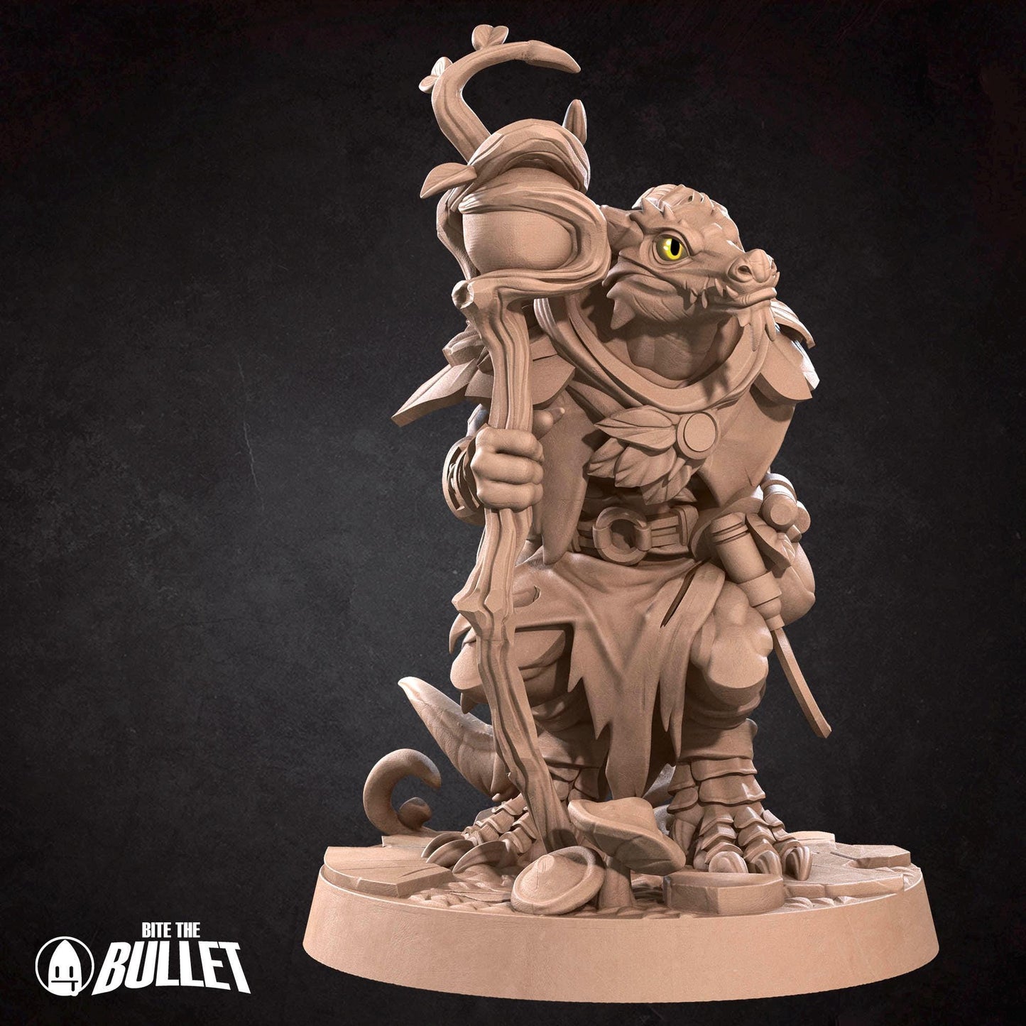 Kobold Druid | Kobolds D&D | Bite The Bullet | 35mm Scale | Resin Printed Tabletop RPG Miniature Figures | DND | 5E