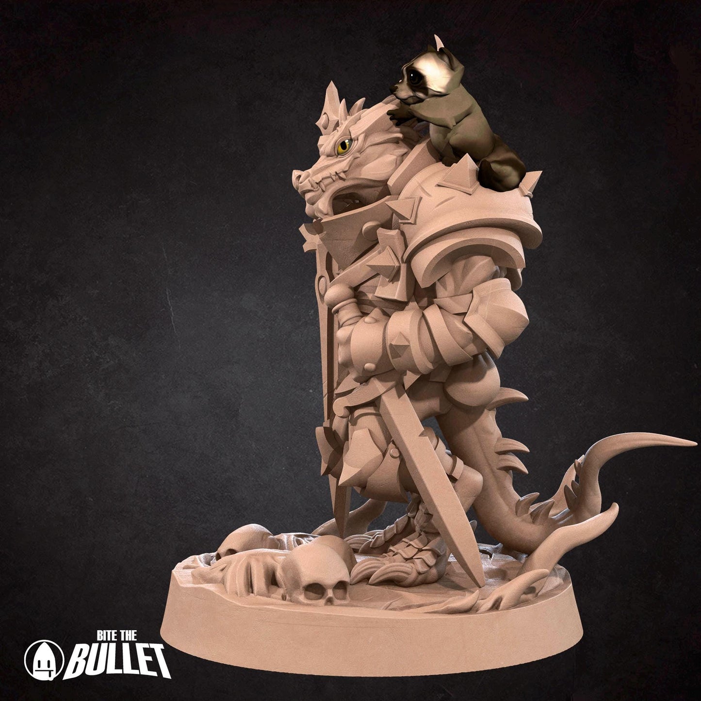 Kobold Paladin | Kobolds D&D | Bite The Bullet | 35mm Scale | Resin Printed Tabletop RPG Miniature Figures | DND | 5E