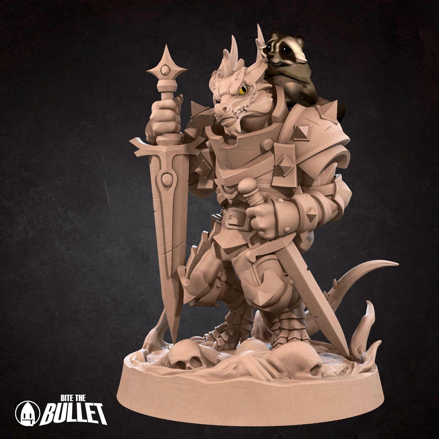 Kobold Paladin | Kobolds D&D | Bite The Bullet | 35mm Scale | Resin Printed Tabletop RPG Miniature Figures | DND | 5E