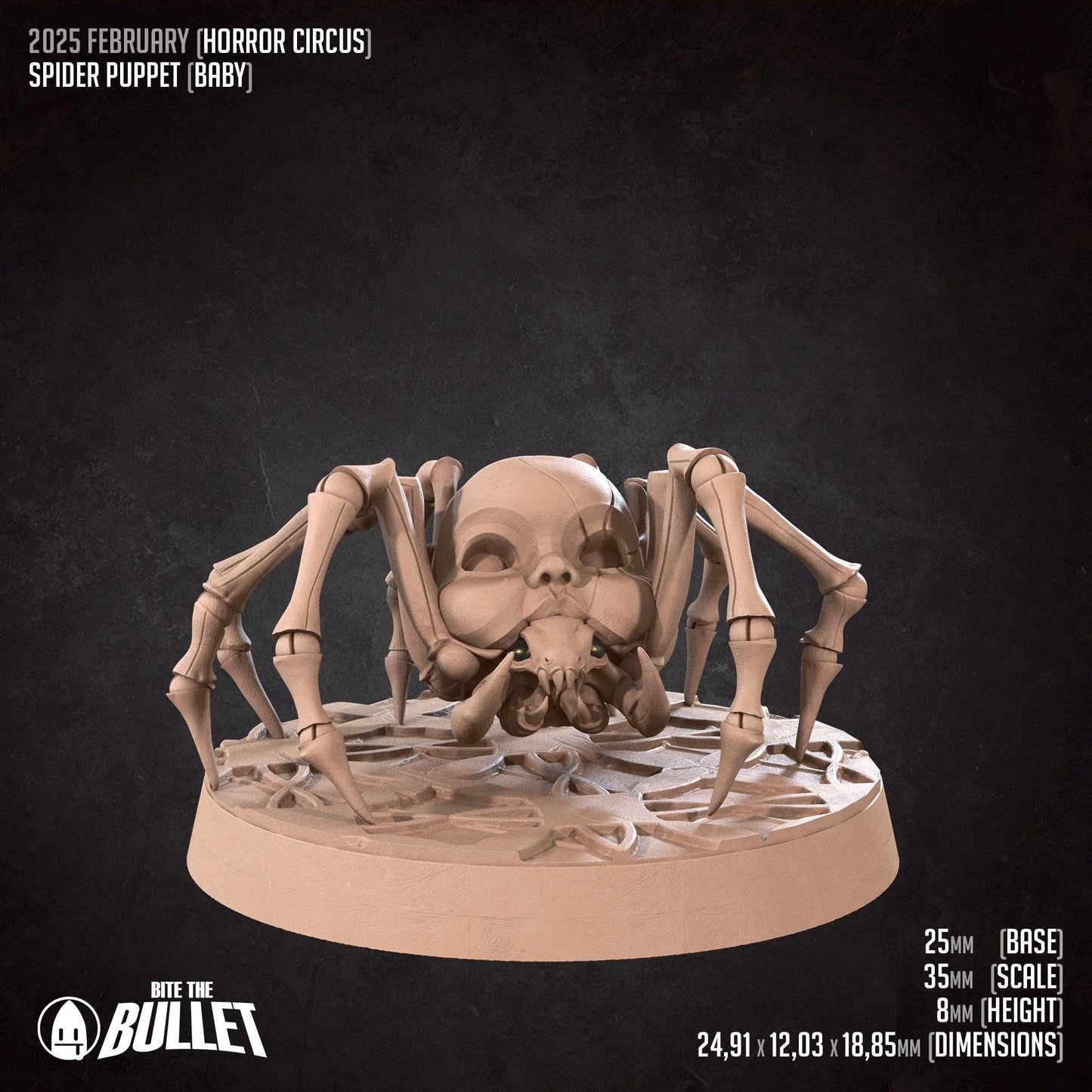 Spider Puppets | Horror Circus | Bite The Bullet | 35mm Scale | Resin Printed Tabletop RPG Miniature Figures | DND | 5E