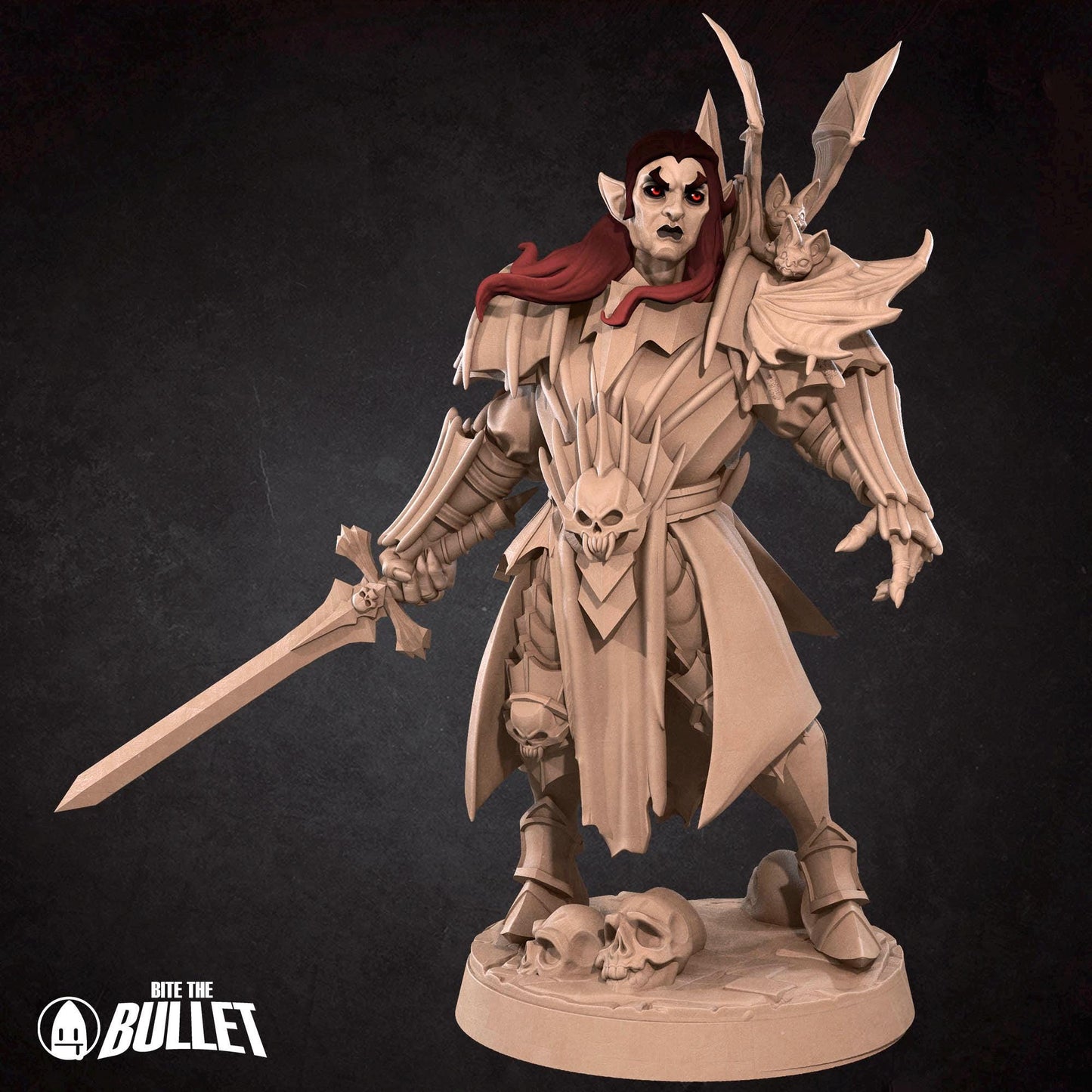 Vampire Necromancer | Vampires Pt. 2 | Bite The Bullet | 35mm Scale | Resin Printed Tabletop RPG Miniature Figures | DND | 5E