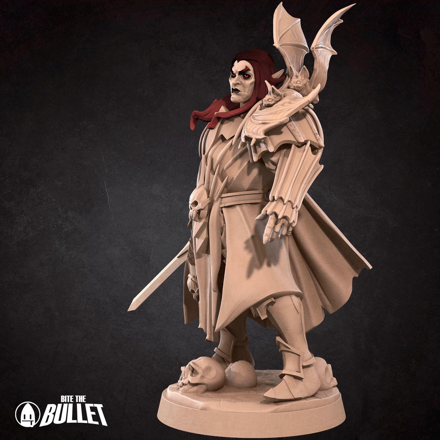 Vampire Necromancer | Vampires Pt. 2 | Bite The Bullet | 35mm Scale | Resin Printed Tabletop RPG Miniature Figures | DND | 5E