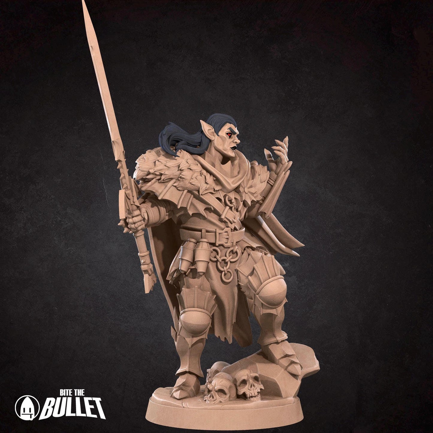 Vampire Warrior | Vampires Pt. 2 | Bite The Bullet | 35mm Scale | Resin Printed Tabletop RPG Miniature Figures | DND | 5E