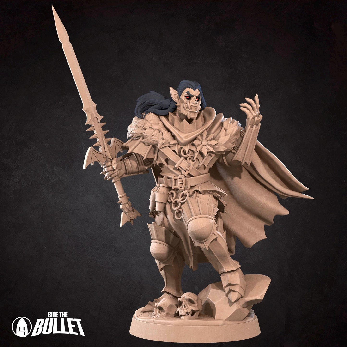 Vampire Warrior | Vampires Pt. 2 | Bite The Bullet | 35mm Scale | Resin Printed Tabletop RPG Miniature Figures | DND | 5E