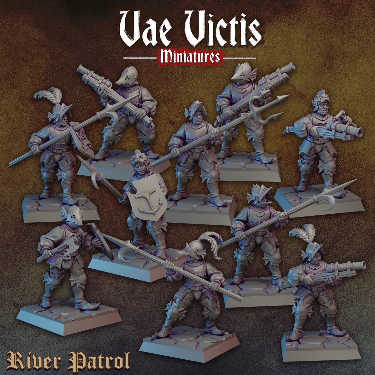 River Patrol Set | Vae Victis Miniatures | 32mm Scale Resin Printed Tabletop RPG Figures for Tabletop Roleplaying or Wargaming