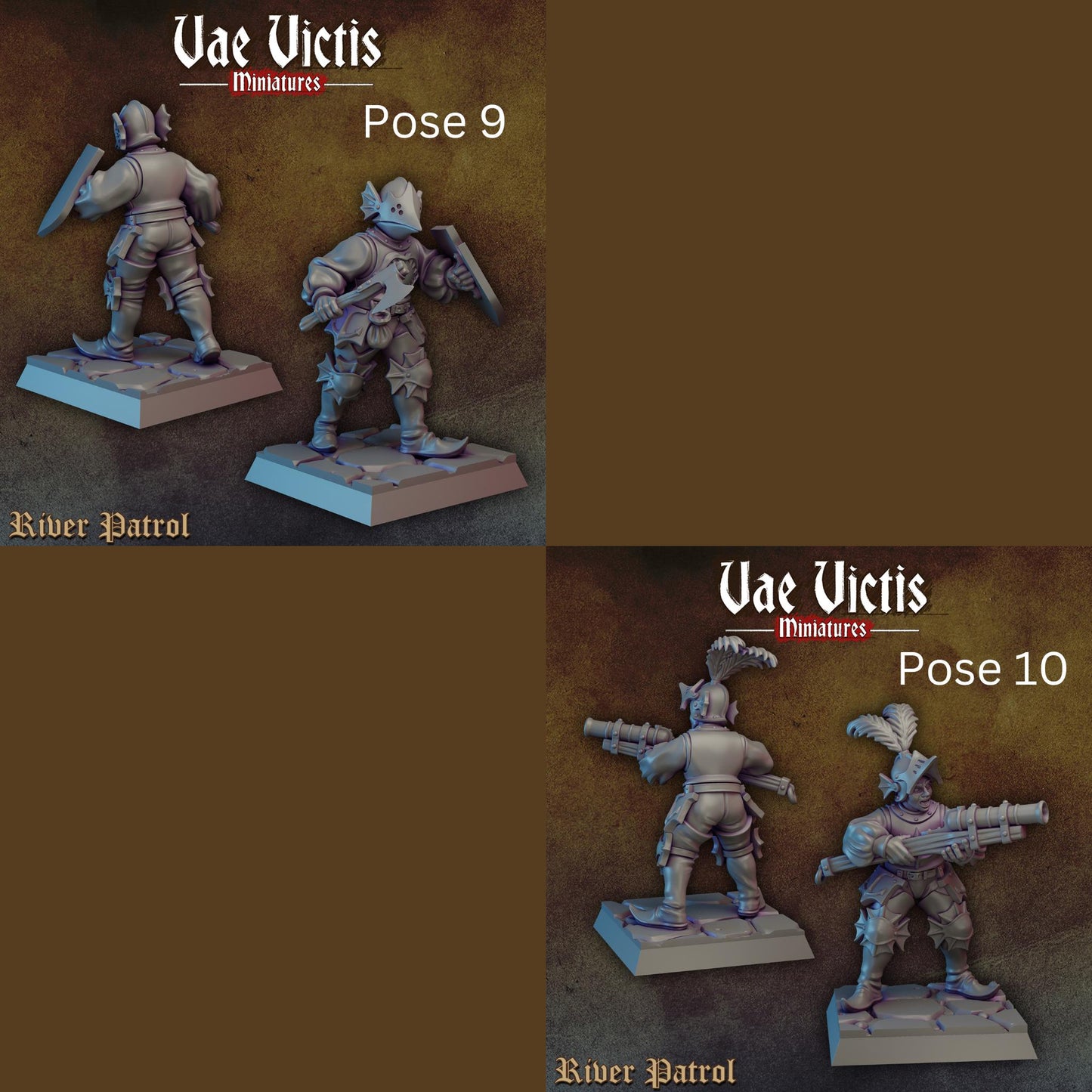 River Patrol Set | Vae Victis Miniatures | 32mm Scale Resin Printed Tabletop RPG Figures for Tabletop Roleplaying or Wargaming