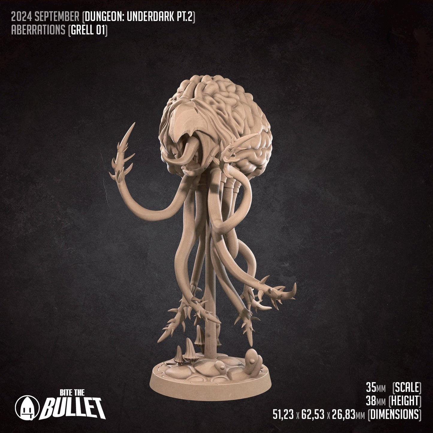 Grell Set | Dungeon Underdark | Bite The Bullet | 35mm Scale | Resin Printed Tabletop RPG Miniature Figures | DND | 5E