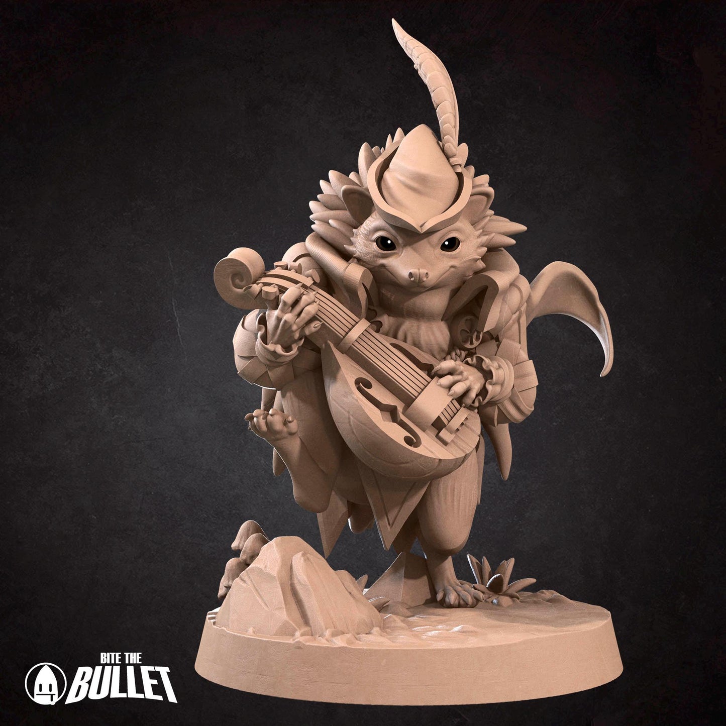 Hedgehogfolk Bard | Grove Haven | Bite The Bullet | 35mm Scale | Resin Printed Tabletop RPG Miniature Figures | DND | 5E