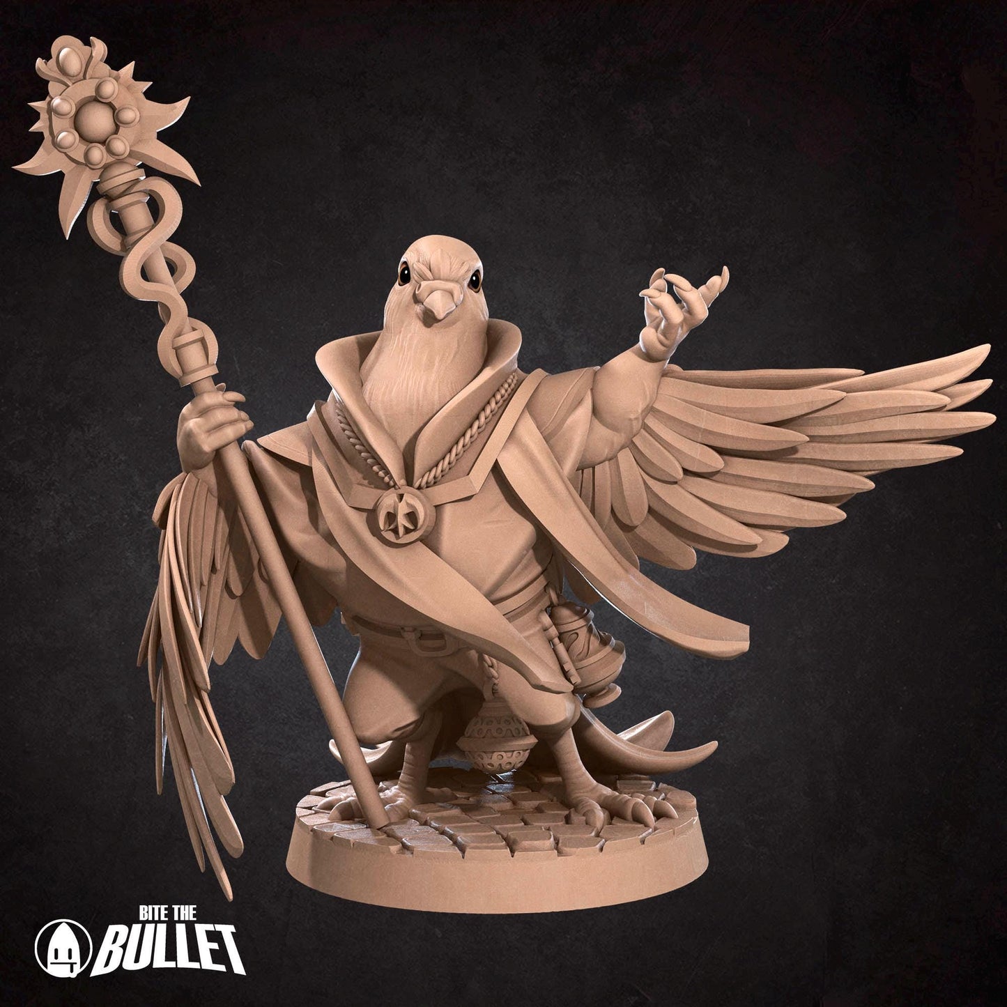 Pidgeonfolk Cleric | Grove Haven | Bite The Bullet | 35mm Scale | Resin Printed Tabletop RPG Miniature Figures | DND | 5E