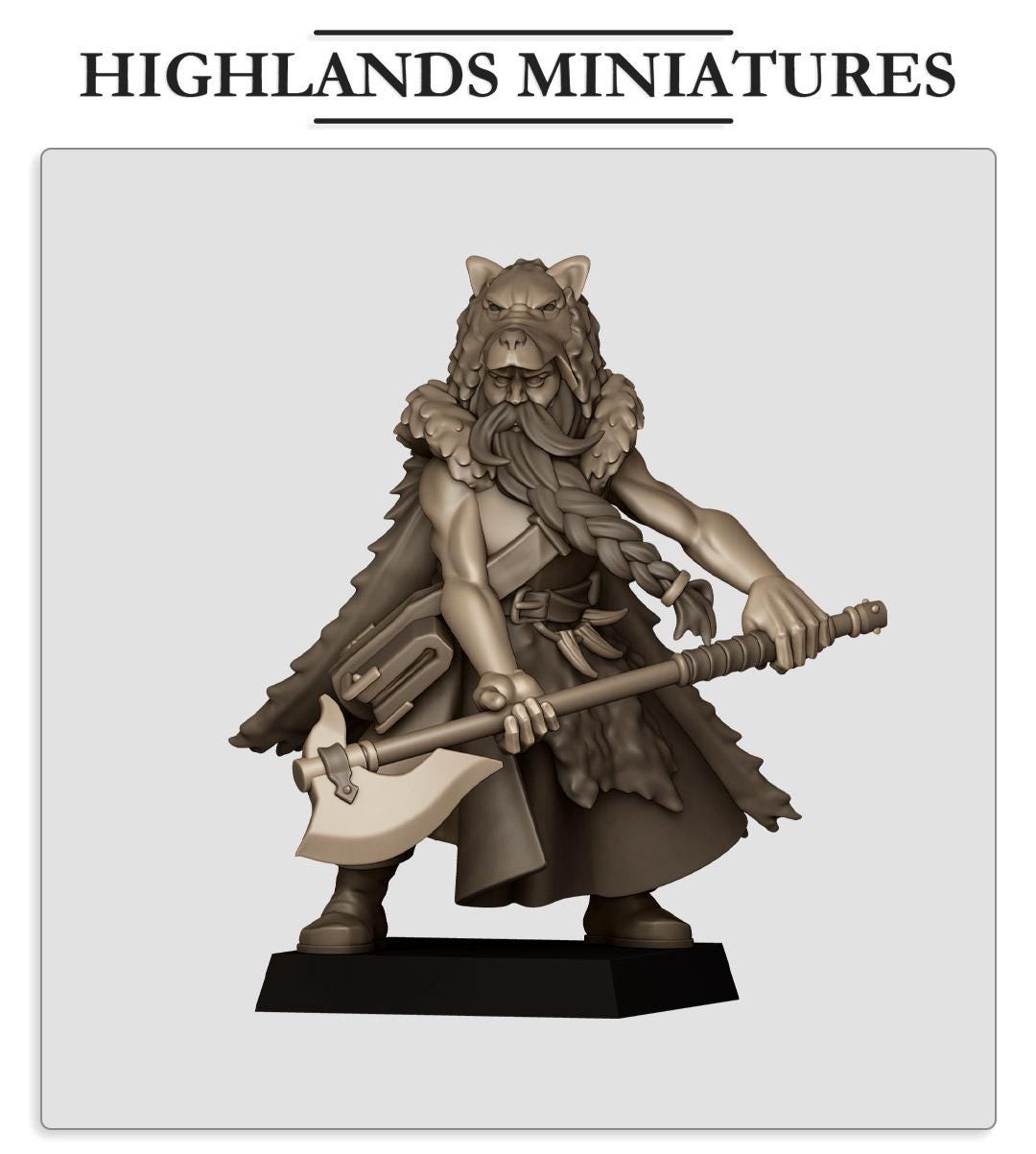 Mergenheim Druid | Mergenheim | Highland Miniatures | 32mm Scale Resin Tabletop RPG Figures for Roleplaying and Wargaming