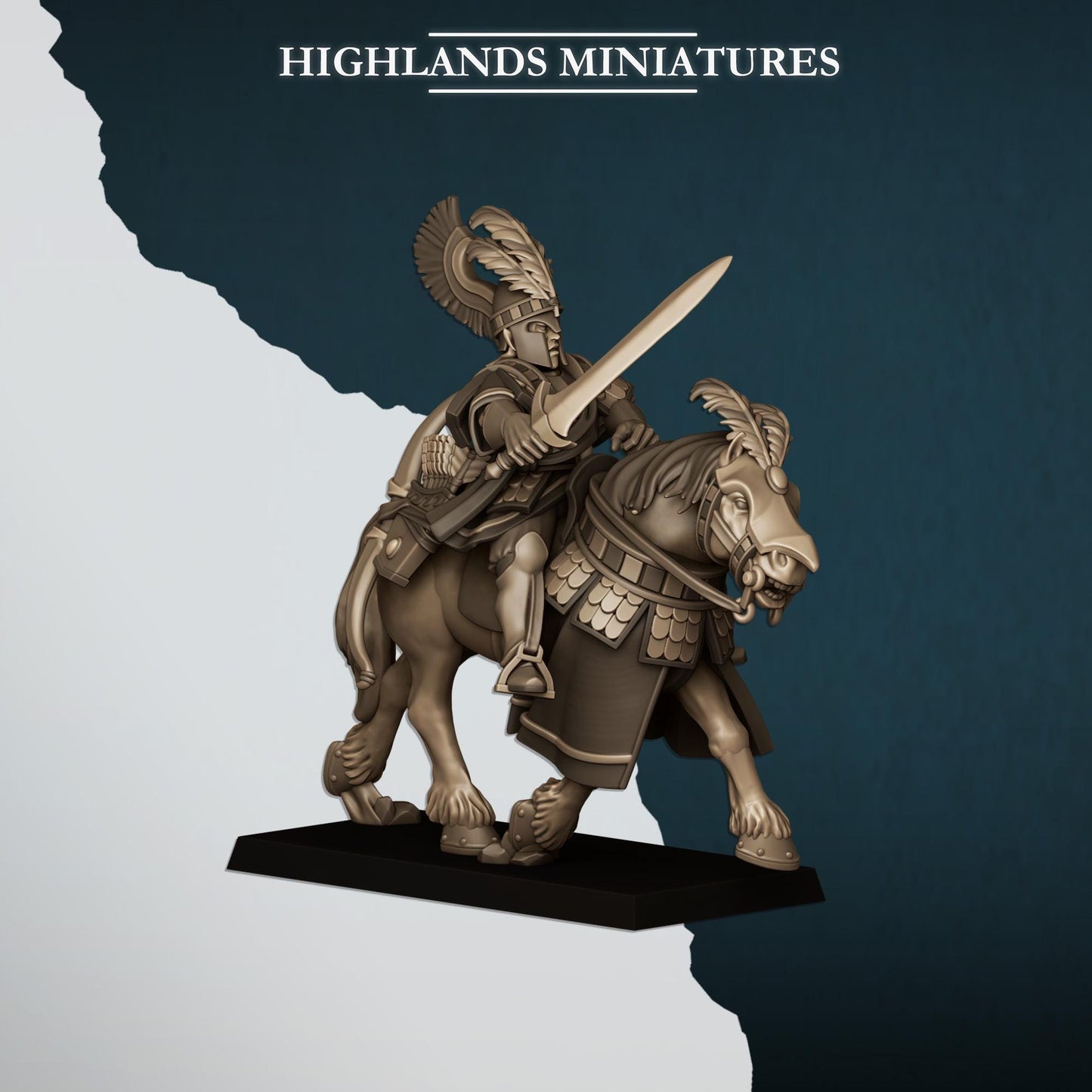 Aegean Sea Hippeis | Aegean Elves | Highland Miniatures | 32mm Scale Resin Tabletop RPG Figures for Roleplaying and Wargaming