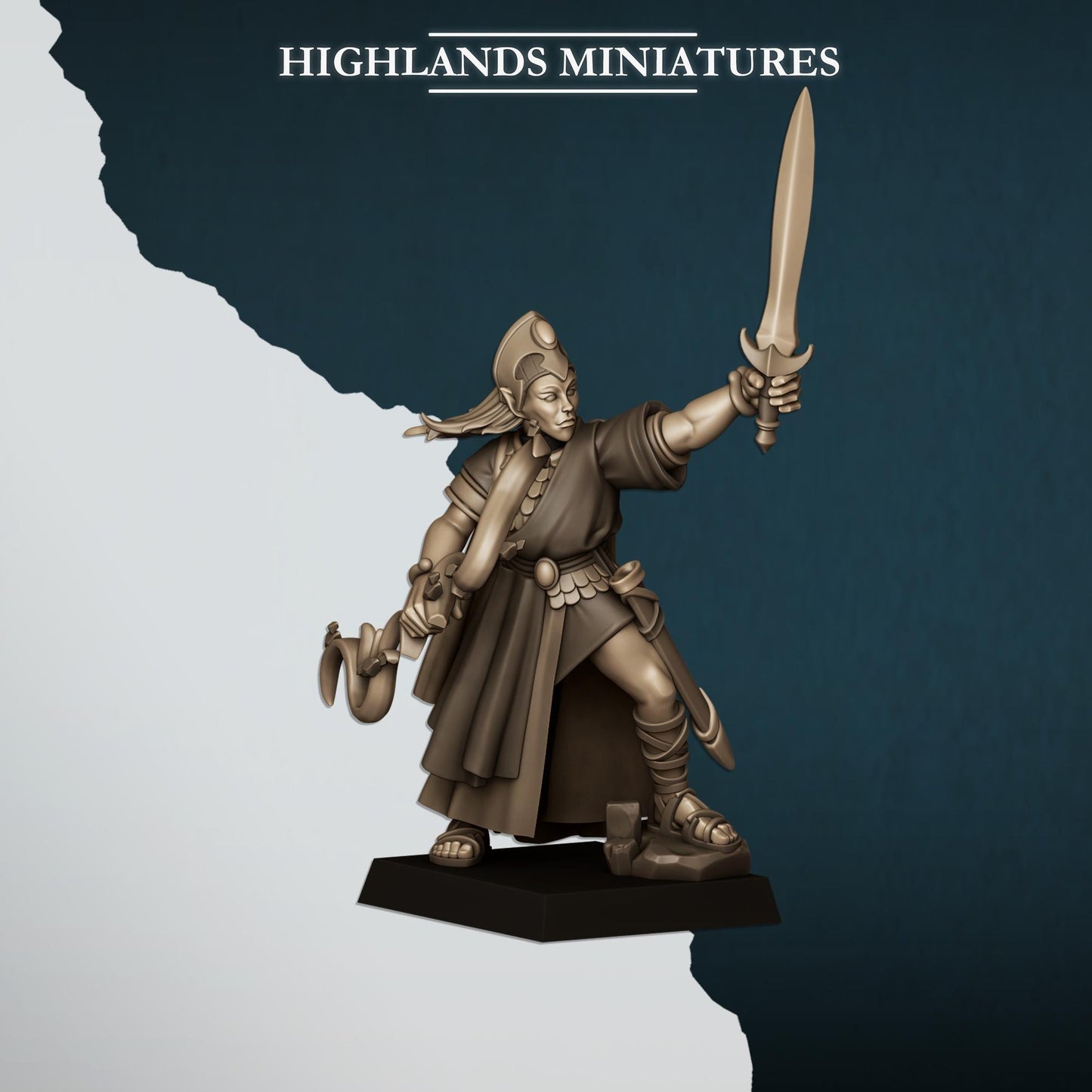 Aegean Maids | Aegean Elves | Highland Miniatures | 32mm Scale Resin Tabletop RPG Figures for Roleplaying and Wargaming