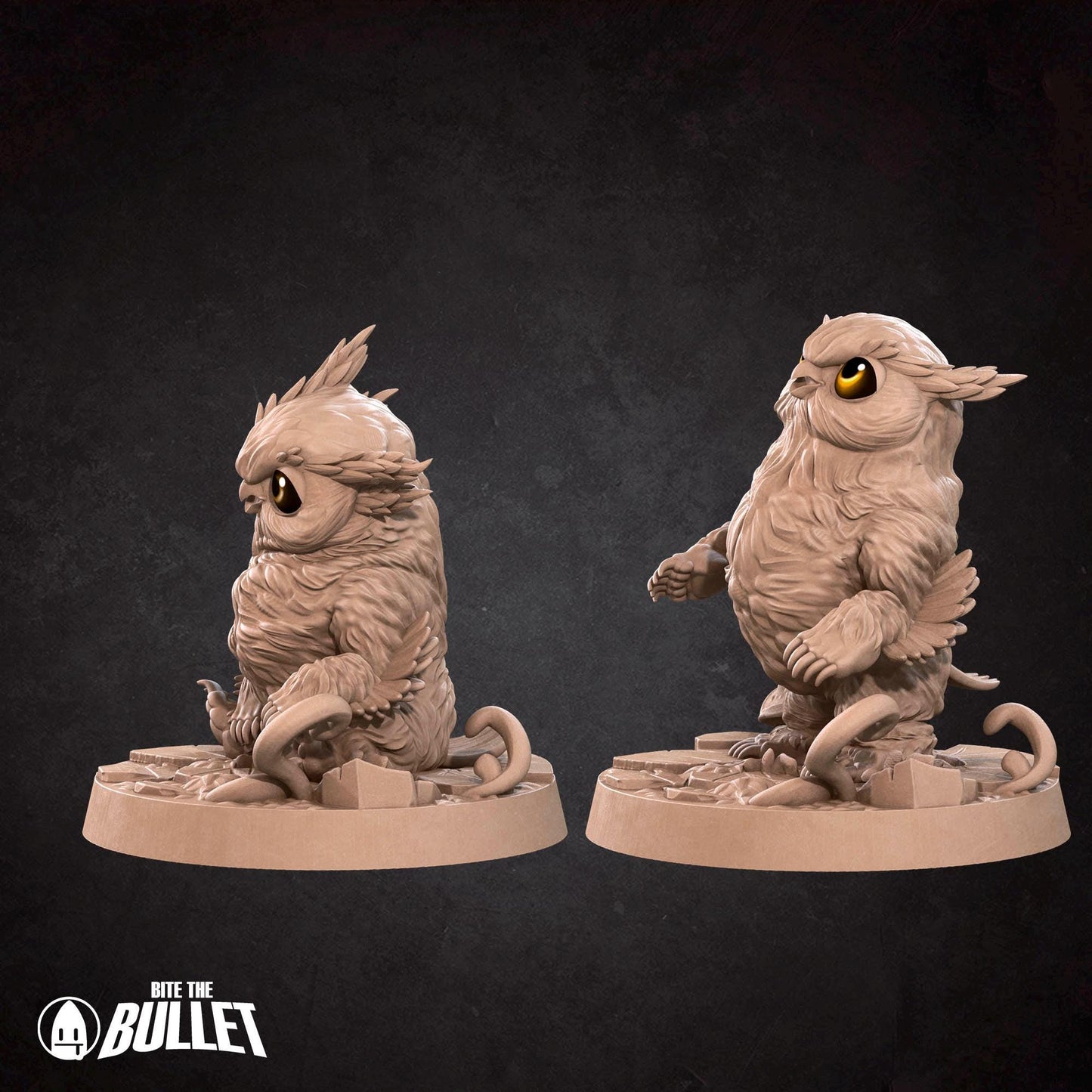 Owlbear Cubs | Iconic Monsters | Bite The Bullet | 35mm Scale | Resin Printed Tabletop RPG Miniature Figures | DND | 5E