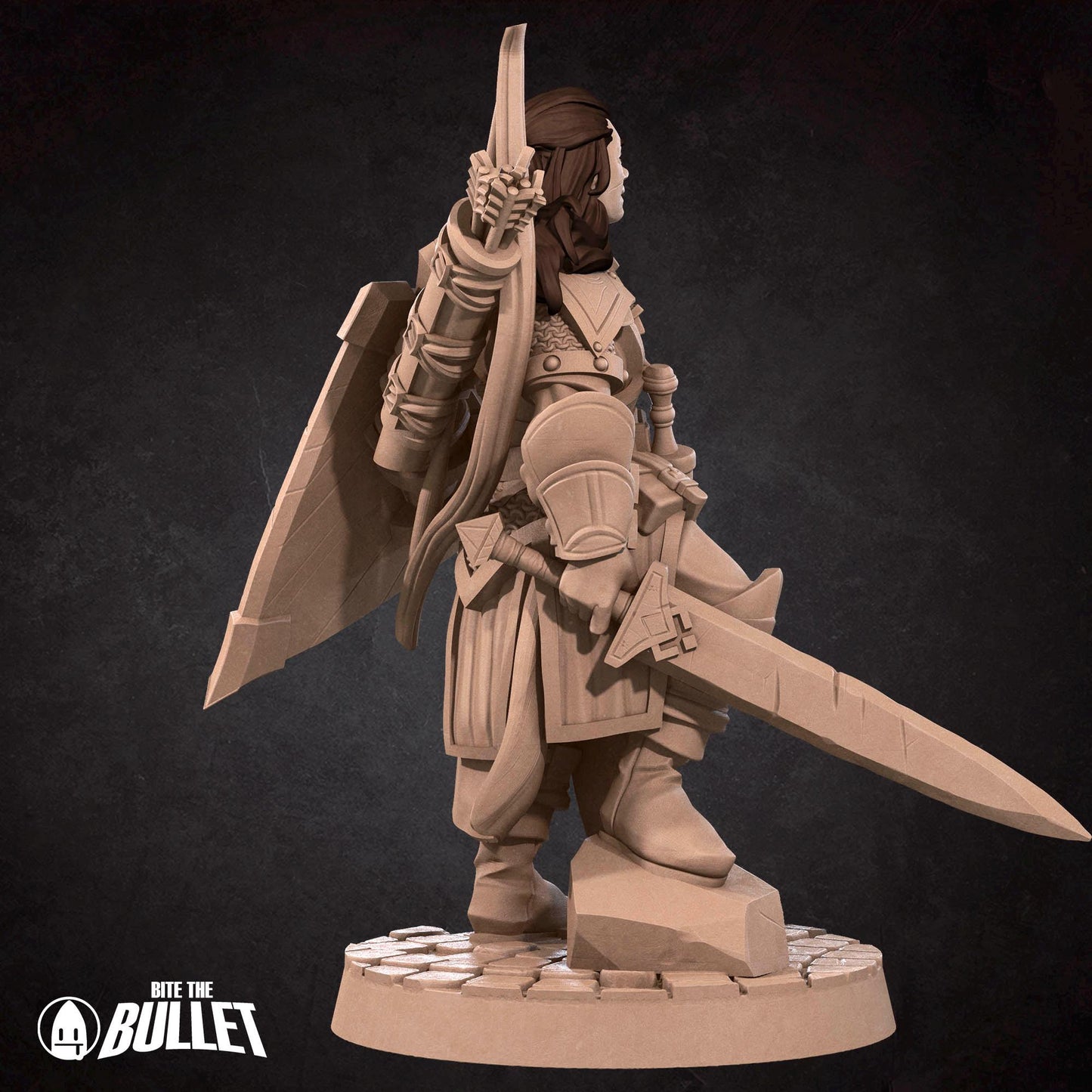 Human Fighter | Iconic Heroes | Bite The Bullet | 35mm Scale | Resin Printed Tabletop RPG Miniature Figures | DND | 5E