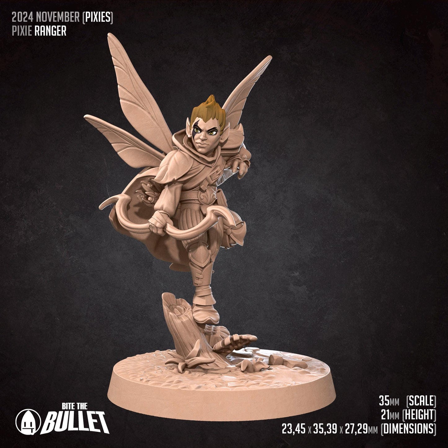 Pixie Ranger | Pixies | Bite The Bullet | 35mm Scale | Resin Printed Tabletop RPG Miniature Figures | DND | 5E
