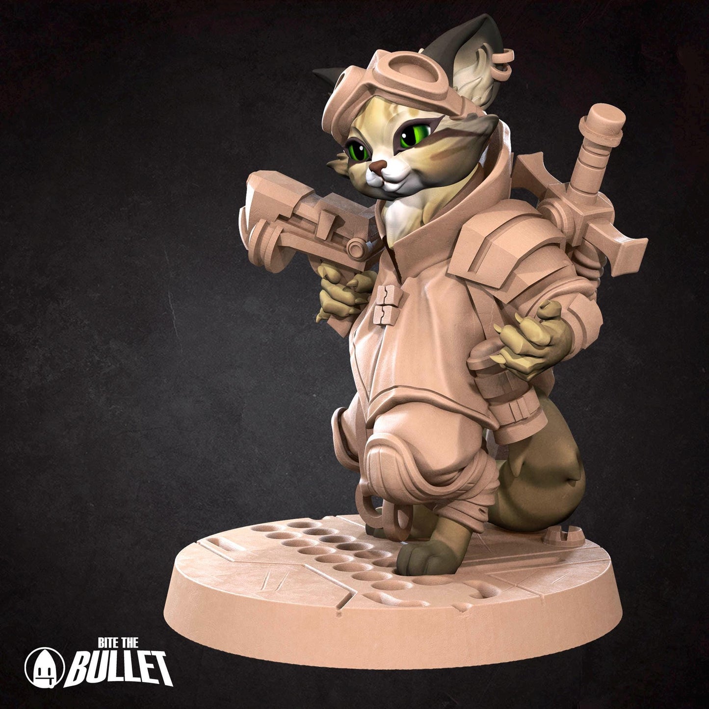 Space Catfolk Vanguard | Bullet Galaxy | Bite The Bullet | 35mm Scale | Resin Printed Tabletop RPG Miniature Figures | DND | 5E