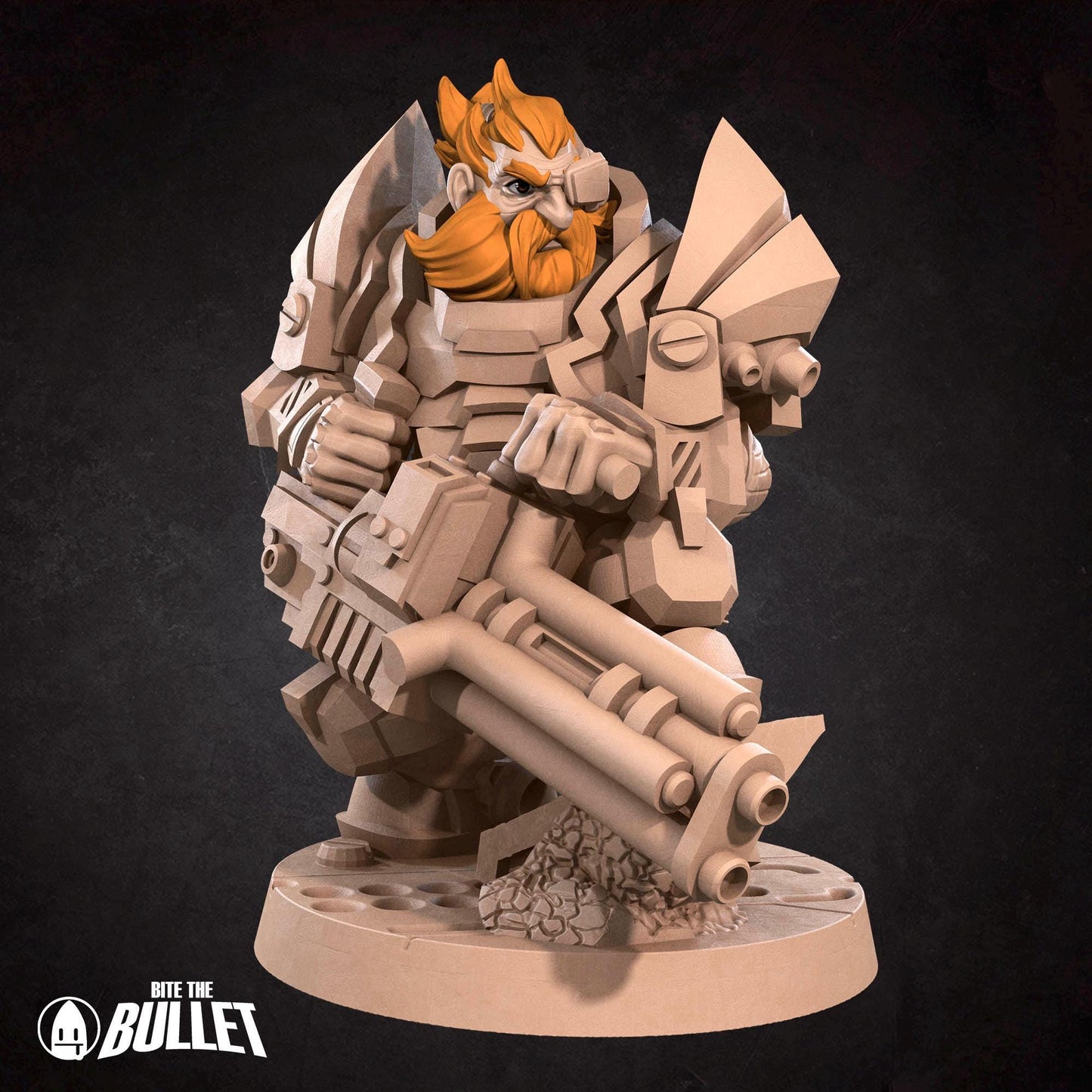 Space Dwarf Soldier | Bullet Galaxy | Bite The Bullet | 35mm Scale | Resin Printed Tabletop RPG Miniature Figures | DND | 5E