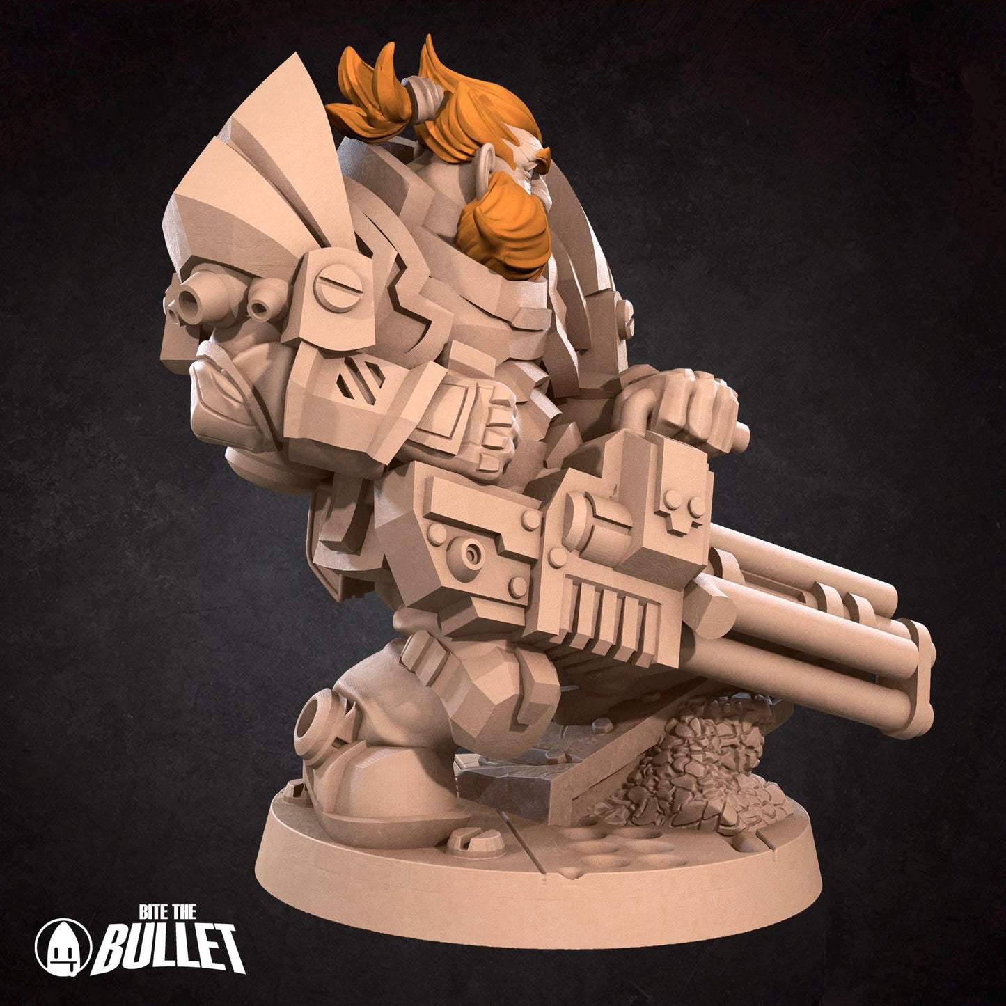 Space Dwarf Soldier | Bullet Galaxy | Bite The Bullet | 35mm Scale | Resin Printed Tabletop RPG Miniature Figures | DND | 5E