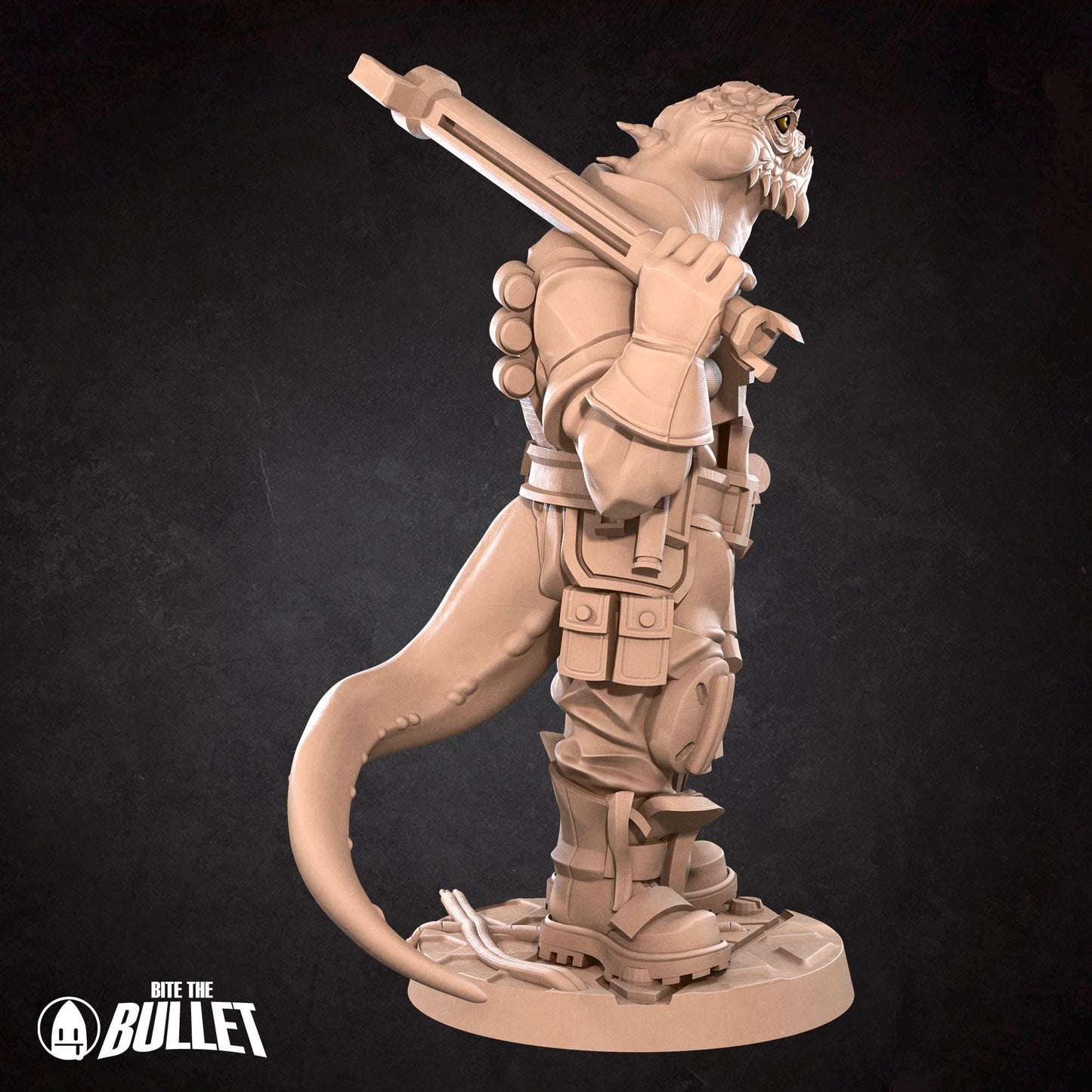 Space Lizard Mechanic | Bullet Galaxy | Bite The Bullet | 35mm Scale | Resin Printed Tabletop RPG Miniature Figures | DND | 5E
