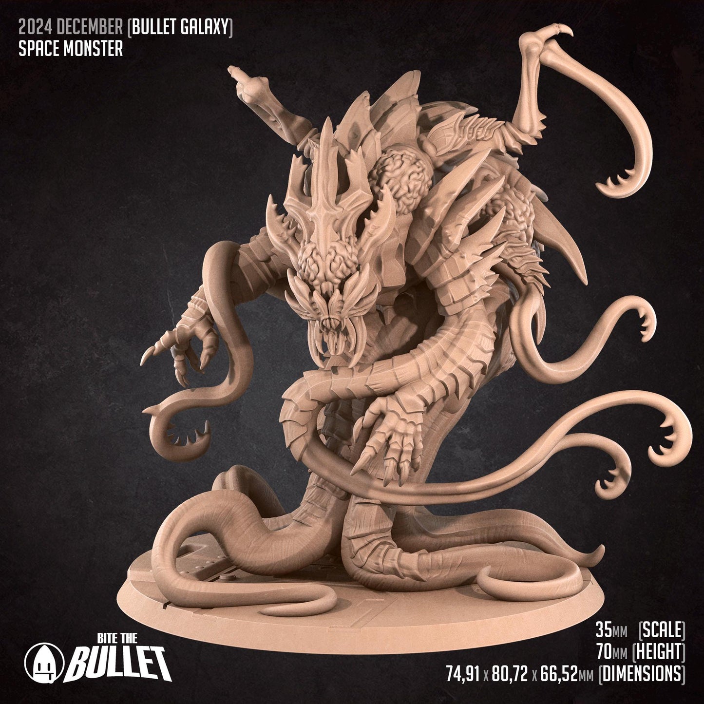 Space Monster | Bullet Galaxy | Bite The Bullet | 35mm Scale | Resin Printed Tabletop RPG Miniature Figures | DND | 5E