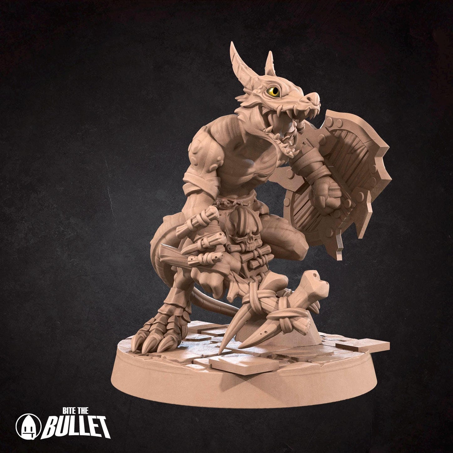 Kobold Barbarian | Kobolds D&D | Bite The Bullet | 35mm Scale | Resin Printed Tabletop RPG Miniature Figures | DND | 5E
