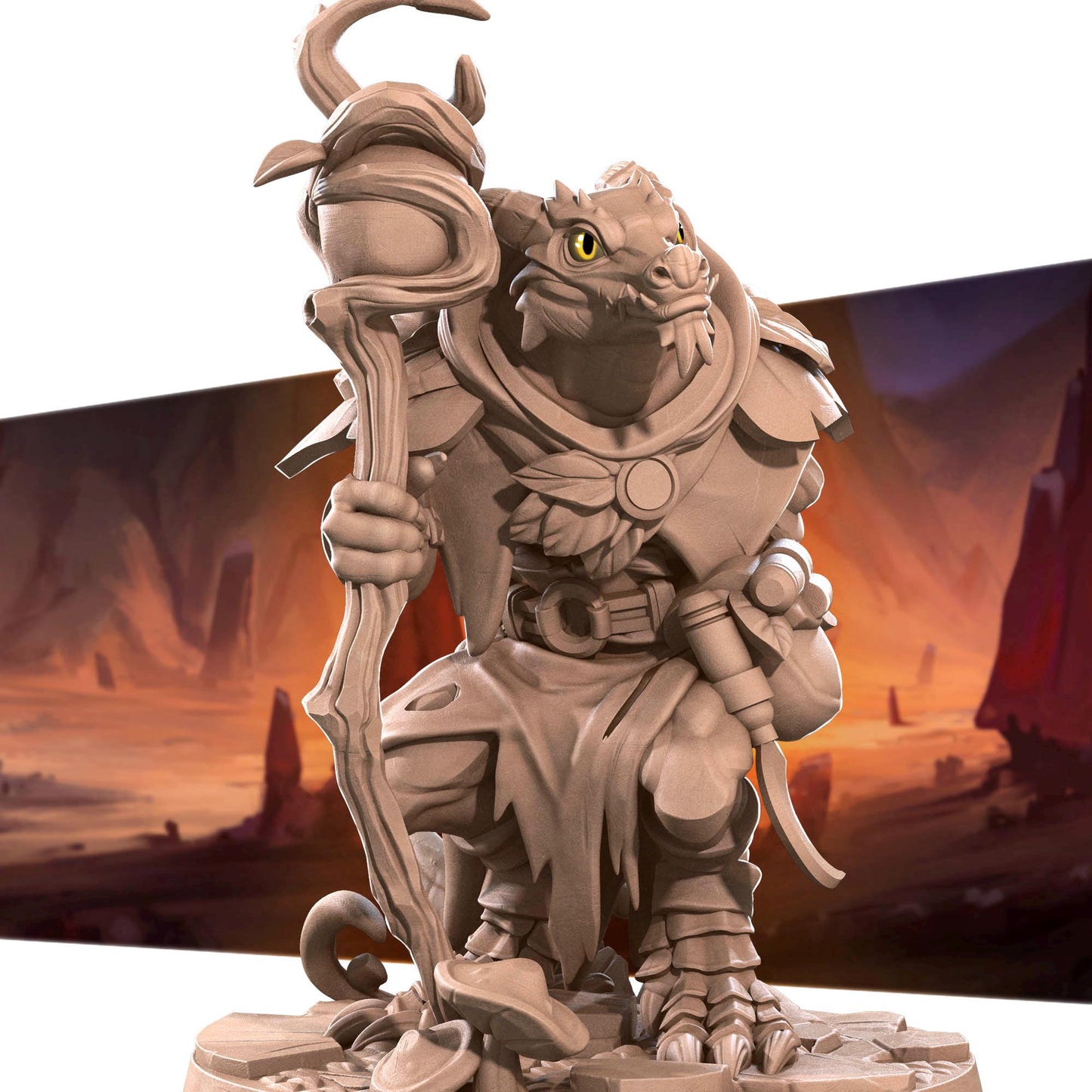 Kobold Druid | Kobolds D&D | Bite The Bullet | 35mm Scale | Resin Printed Tabletop RPG Miniature Figures | DND | 5E