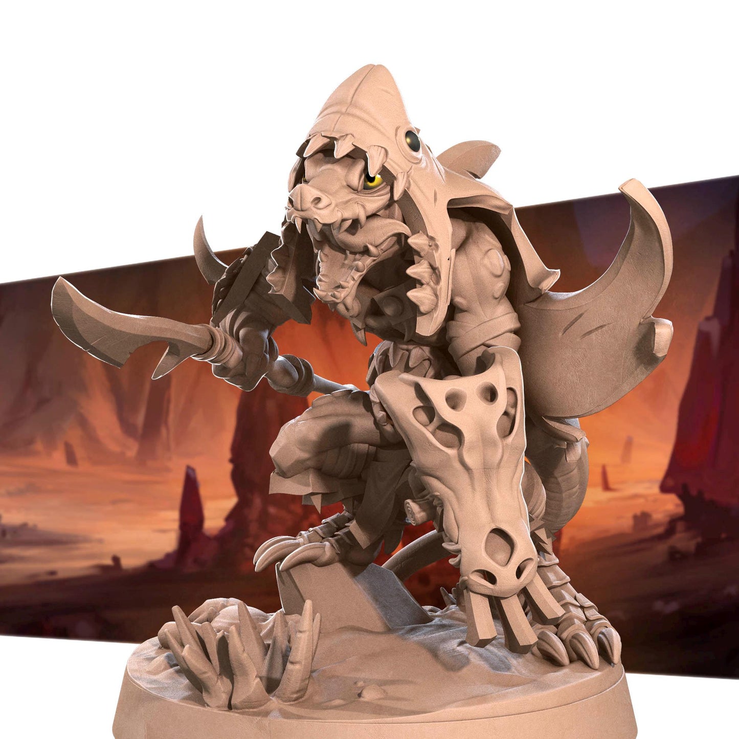 Kobold Fighter | Kobolds D&D | Bite The Bullet | 35mm Scale | Resin Printed Tabletop RPG Miniature Figures | DND | 5E