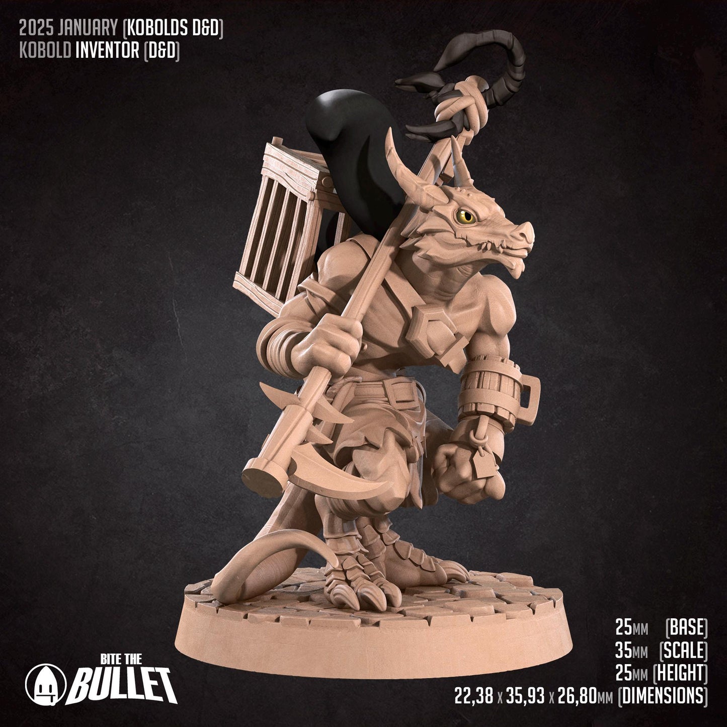 Kobold Inventor | Kobolds D&D | Bite The Bullet | 35mm Scale | Resin Printed Tabletop RPG Miniature Figures | DND | 5E