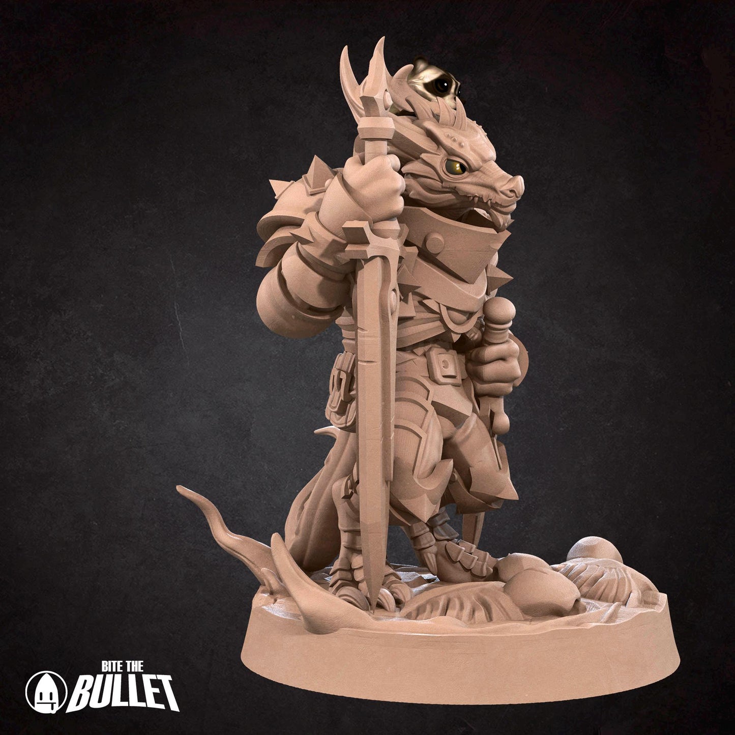 Kobold Paladin | Kobolds D&D | Bite The Bullet | 35mm Scale | Resin Printed Tabletop RPG Miniature Figures | DND | 5E