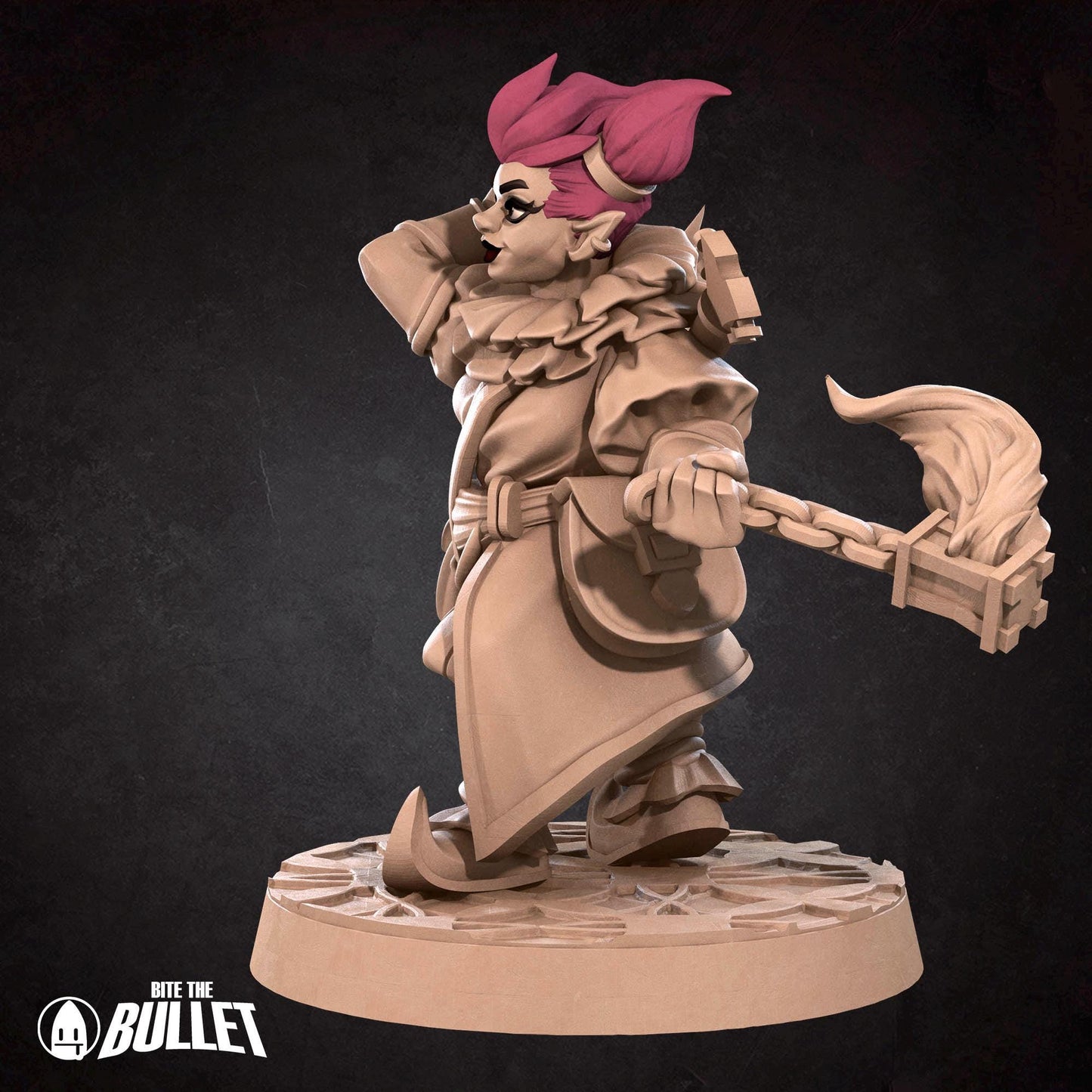 Dwarf Firejuggler | Horror Circus | Bite The Bullet | 35mm Scale | Resin Printed Tabletop RPG Miniature Figures | DND | 5E