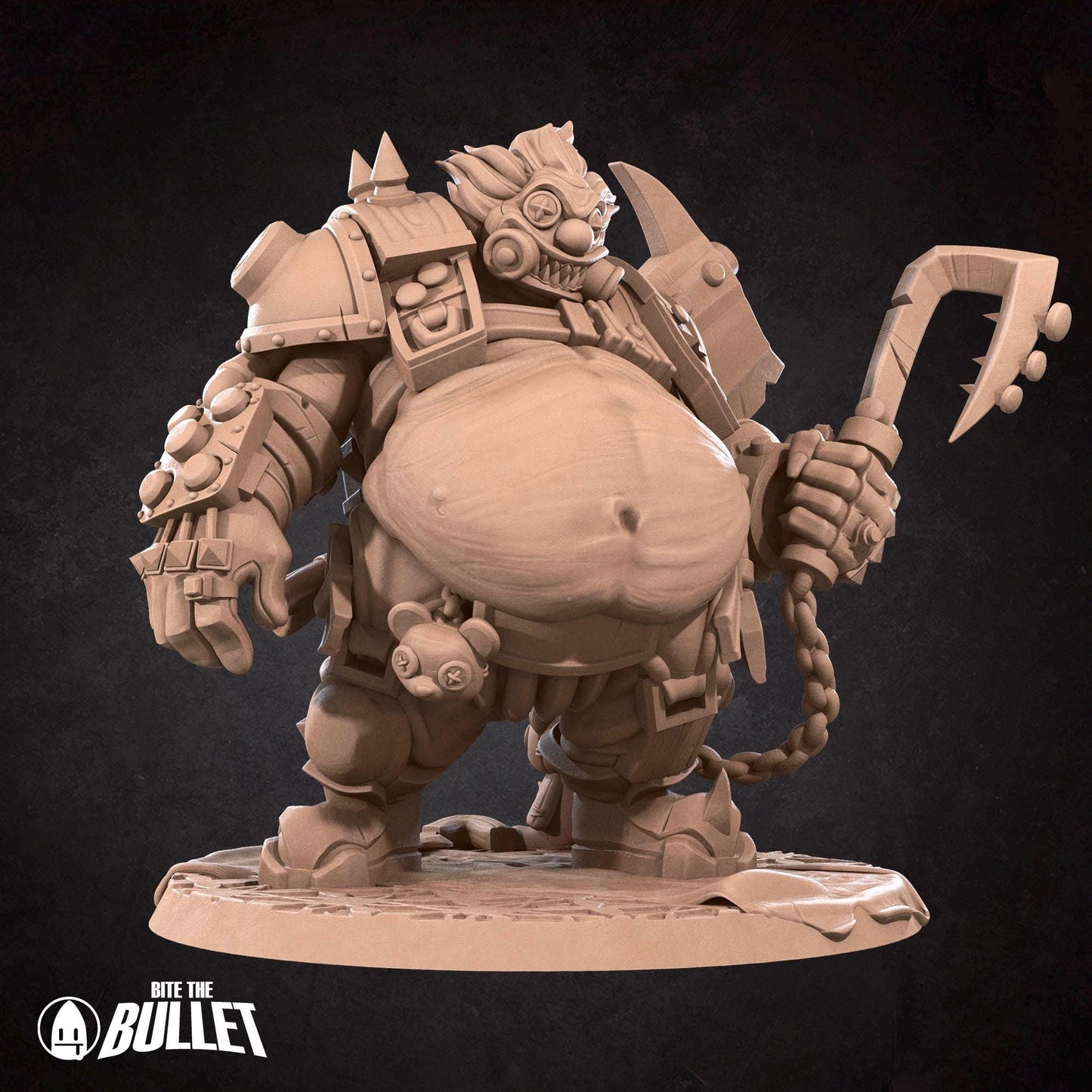 Junkhog Clown | Horror Circus | Bite The Bullet | 35mm Scale | Resin Printed Tabletop RPG Miniature Figures | DND | 5E