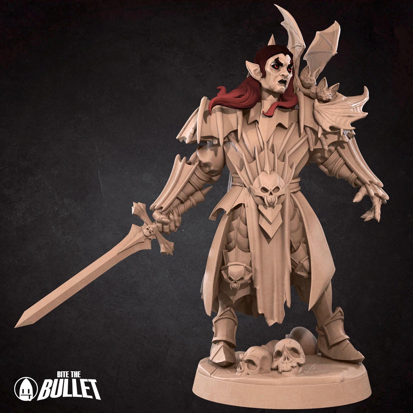 Vampire Necromancer | Vampires Pt. 2 | Bite The Bullet | 35mm Scale | Resin Printed Tabletop RPG Miniature Figures | DND | 5E