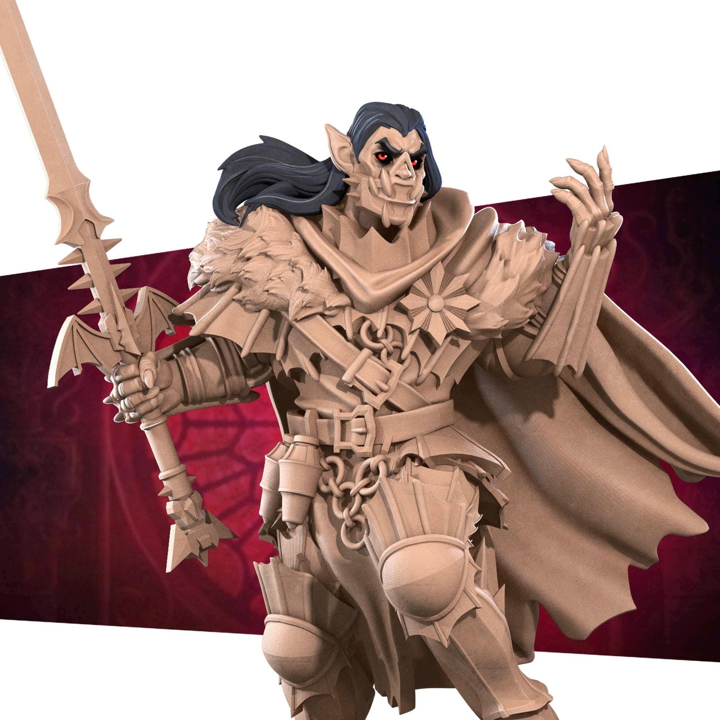Vampire Warrior | Vampires Pt. 2 | Bite The Bullet | 35mm Scale | Resin Printed Tabletop RPG Miniature Figures | DND | 5E