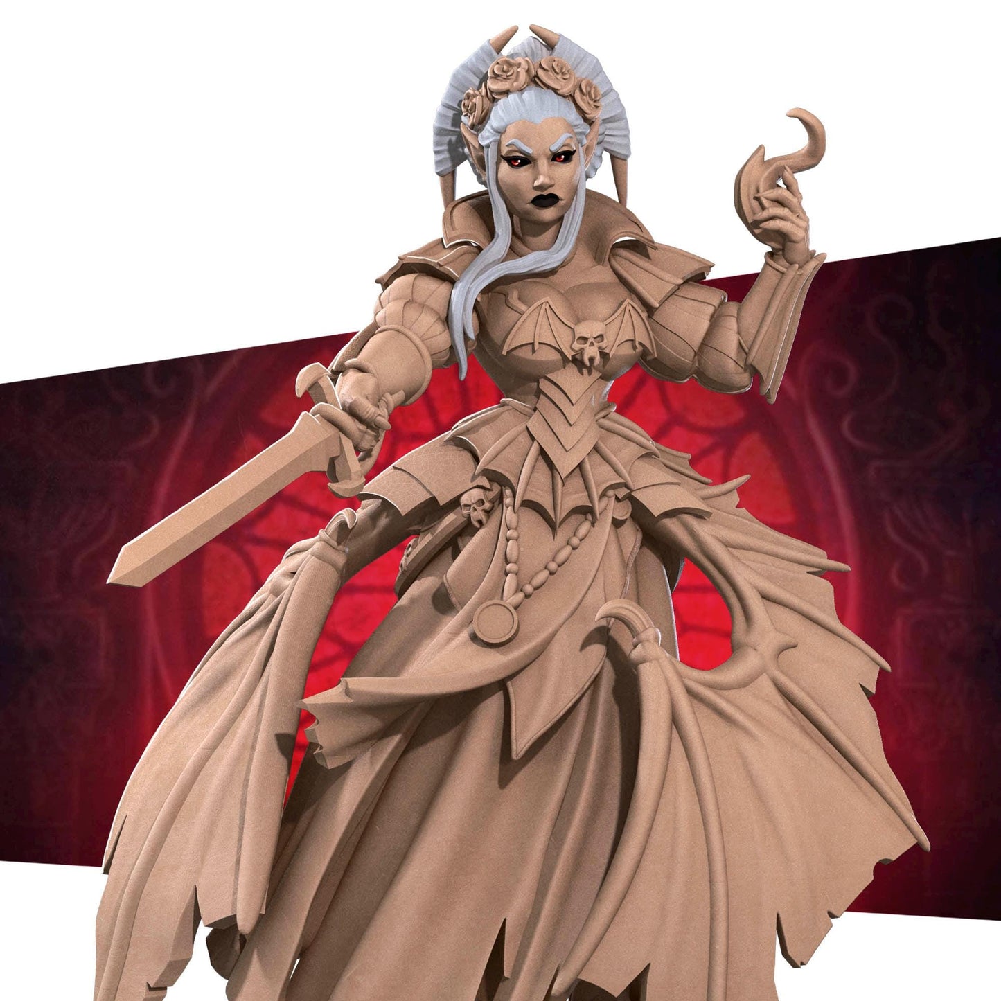 Vampire Witch | Vampires Pt. 2 | Bite The Bullet | 35mm Scale | Resin Printed Tabletop RPG Miniature Figures | DND | 5E