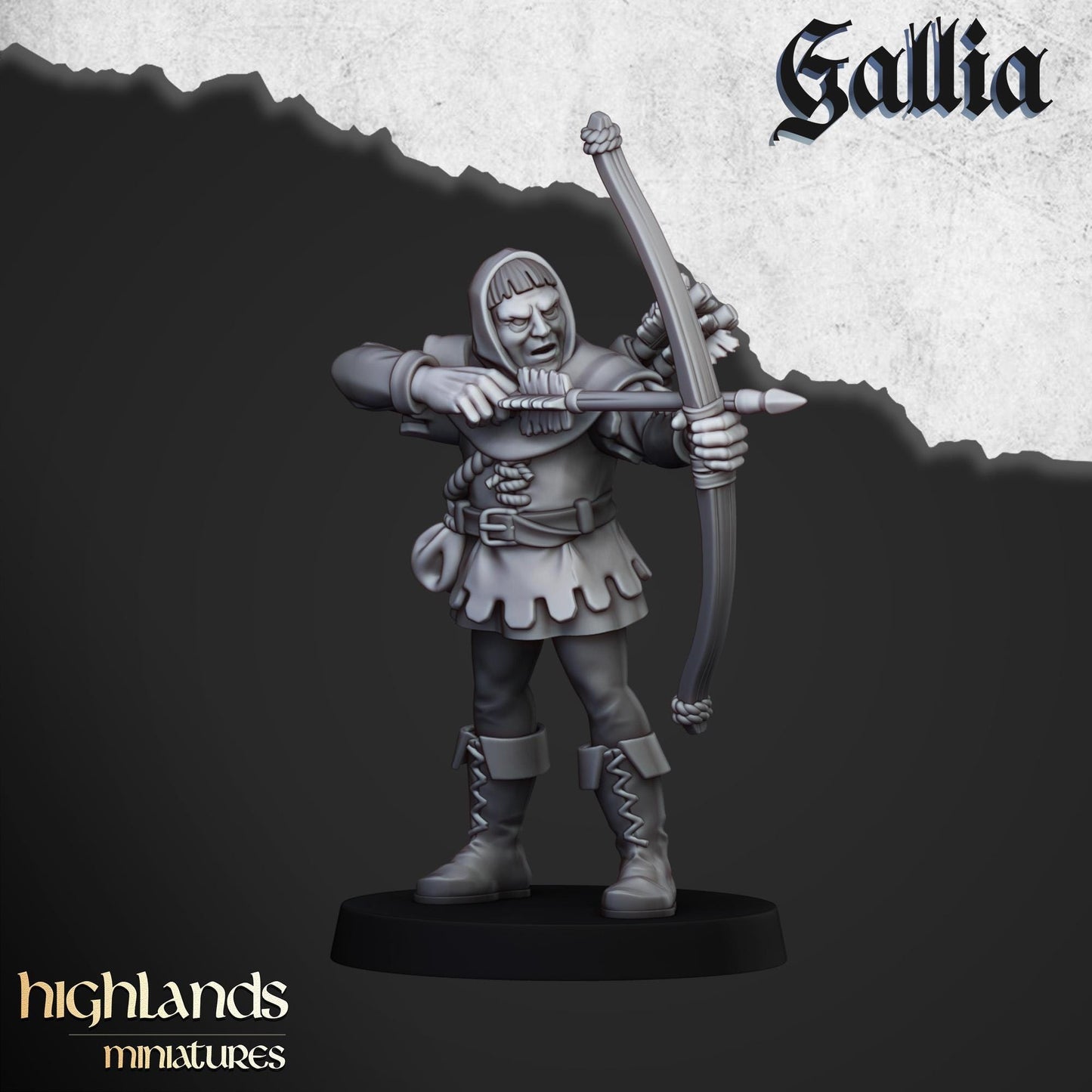 Sherwood Archers | Gallia | Highland Miniatures | 32mm Scale Resin Tabletop RPG Figures for Roleplaying and Wargaming