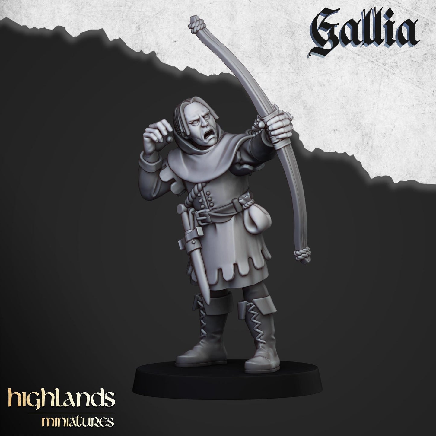Sherwood Archers | Gallia | Highland Miniatures | 32mm Scale Resin Tabletop RPG Figures for Roleplaying and Wargaming