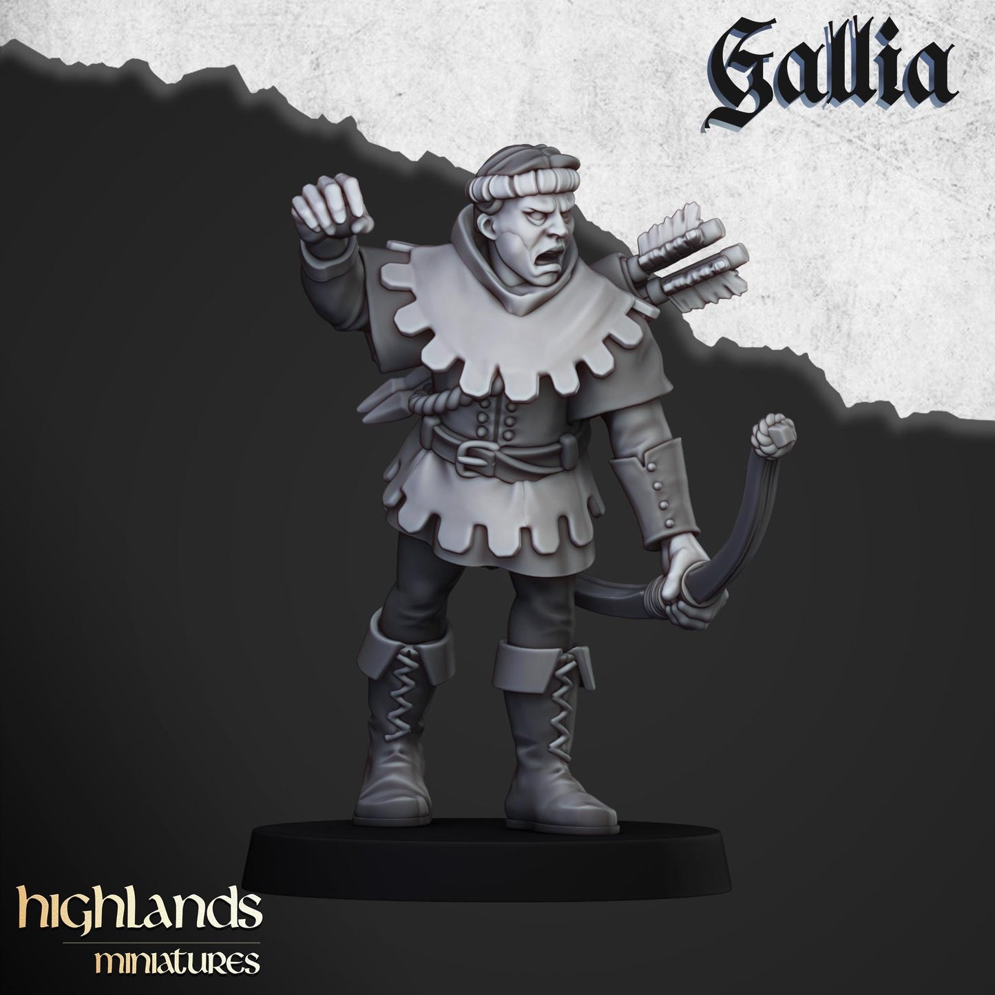Sherwood Archers | Gallia | Highland Miniatures | 32mm Scale Resin Tabletop RPG Figures for Roleplaying and Wargaming