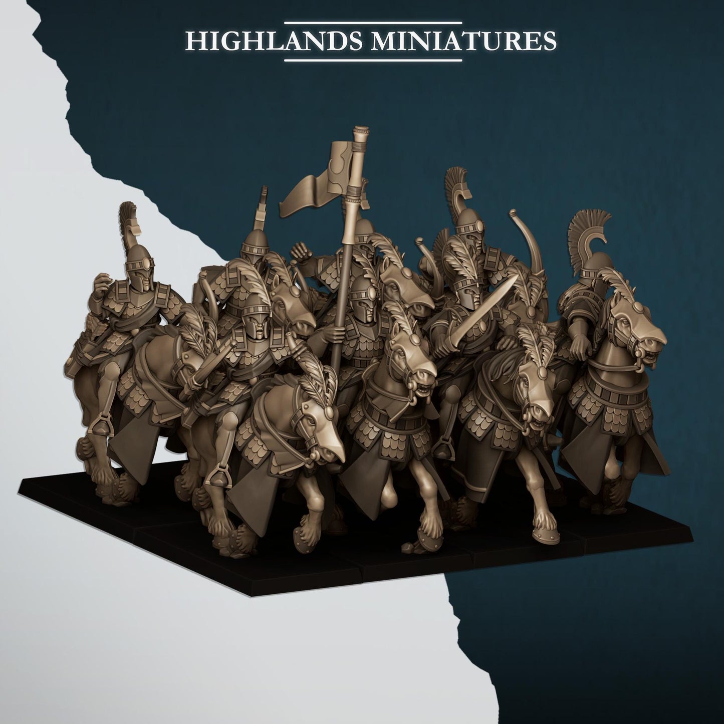 Aegean Sea Hippeis | Aegean Elves | Highland Miniatures | 32mm Scale Resin Tabletop RPG Figures for Roleplaying and Wargaming