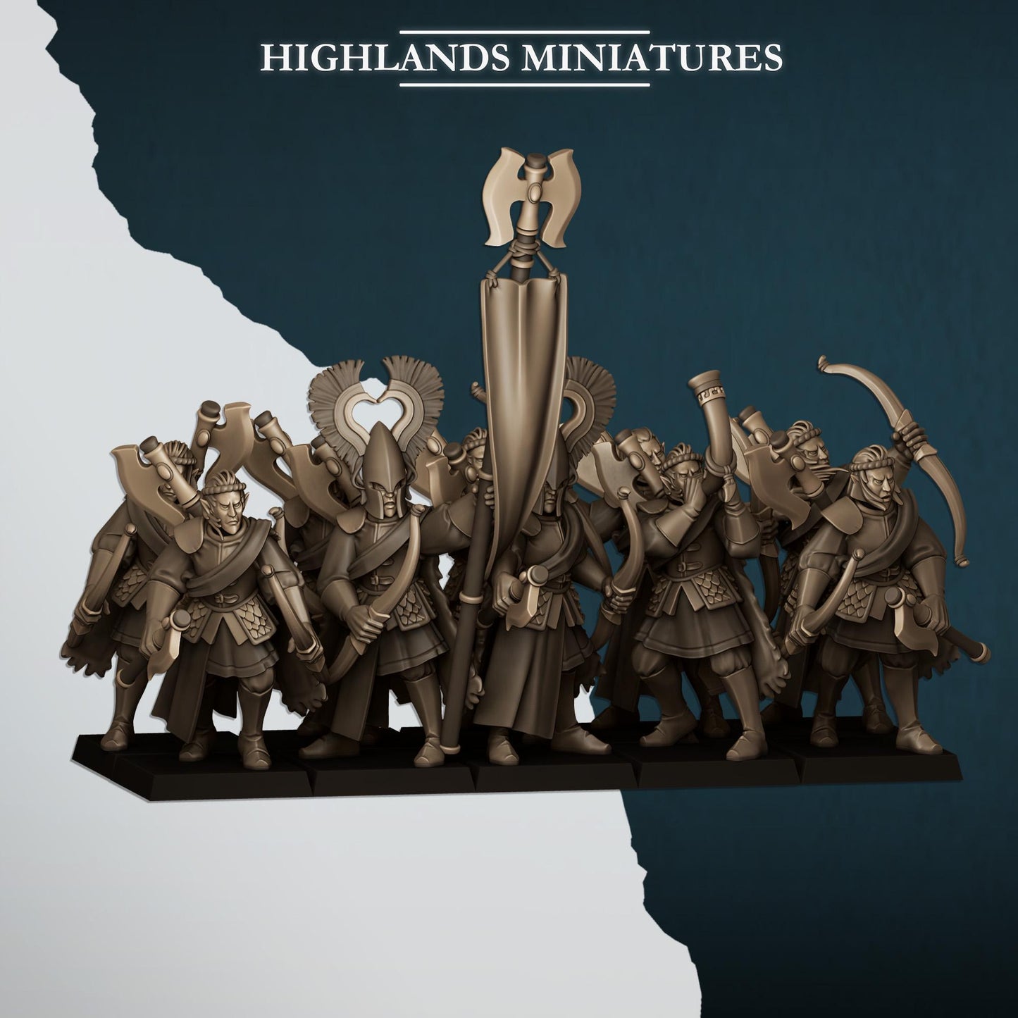 Nemean Lions With Bows | Nemean | Highland Miniatures | 32mm Scale Resin Tabletop RPG Figures for Roleplaying and Wargaming