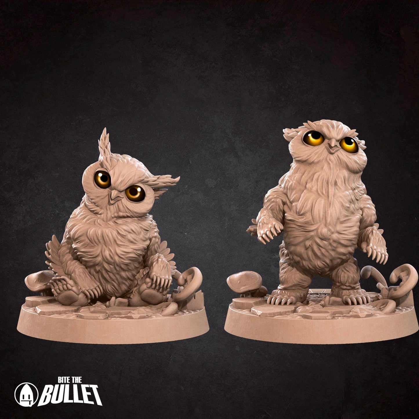 Owlbear Cubs | Iconic Monsters | Bite The Bullet | 35mm Scale | Resin Printed Tabletop RPG Miniature Figures | DND | 5E