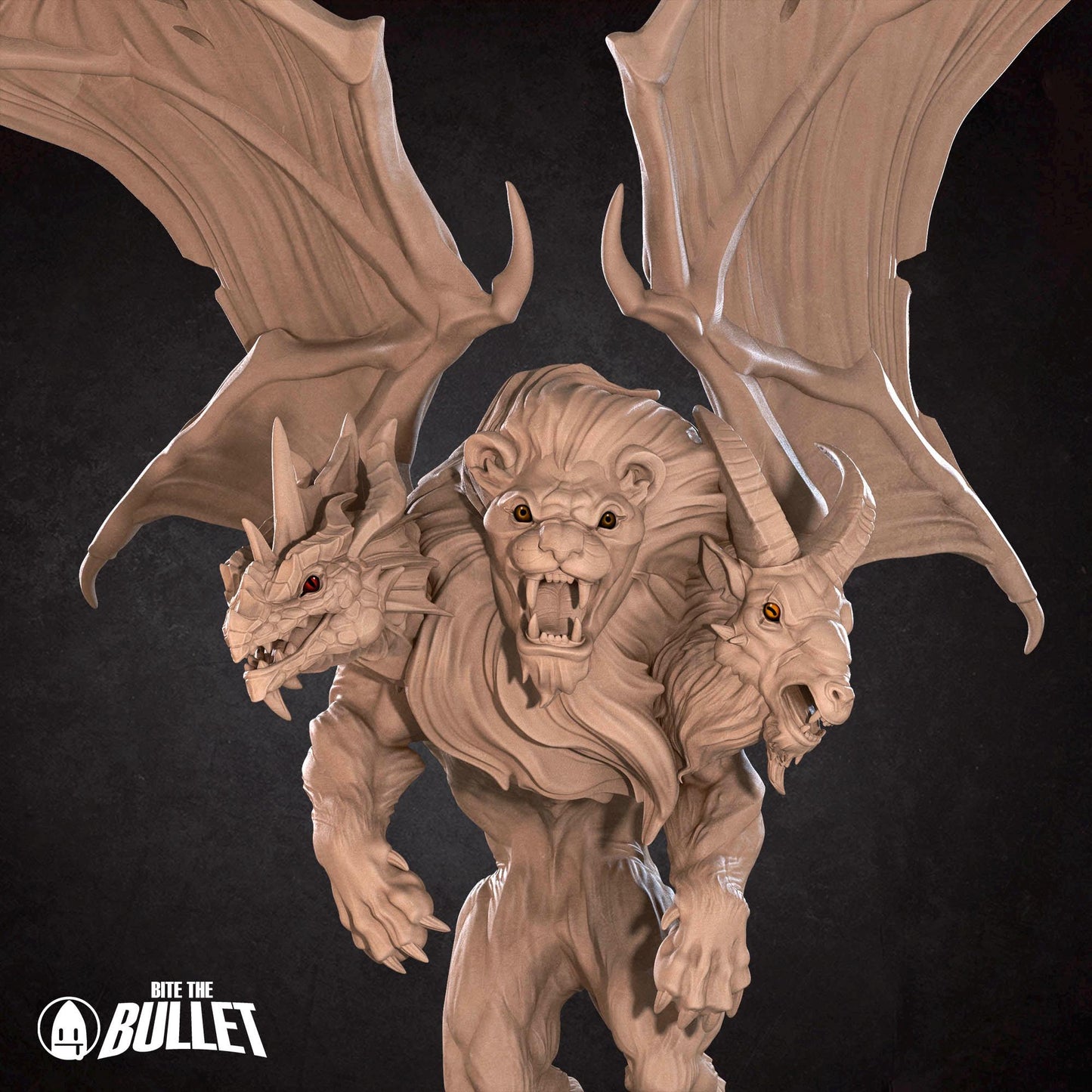 Chimera | Iconic Monsters | Bite The Bullet | 35mm Scale | Resin Printed Tabletop RPG Miniature Figures | DND | 5E