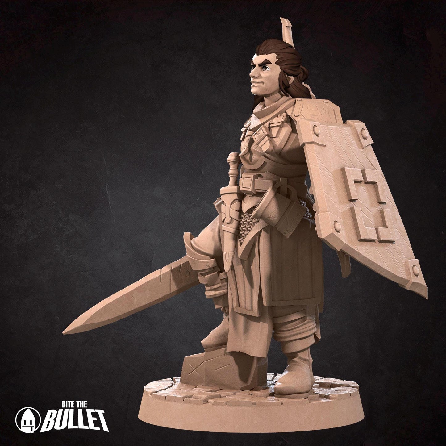 Human Fighter | Iconic Heroes | Bite The Bullet | 35mm Scale | Resin Printed Tabletop RPG Miniature Figures | DND | 5E
