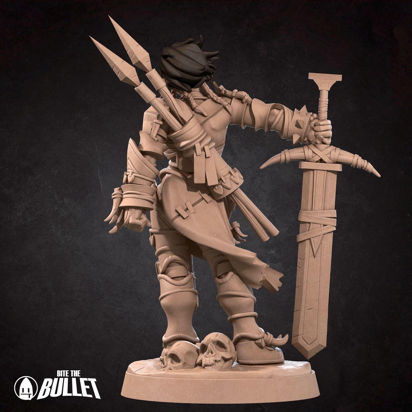 Human Barbarian | Iconic Heroes | Bite The Bullet | 35mm Scale | Resin Printed Tabletop RPG Miniature Figures | DND | 5E