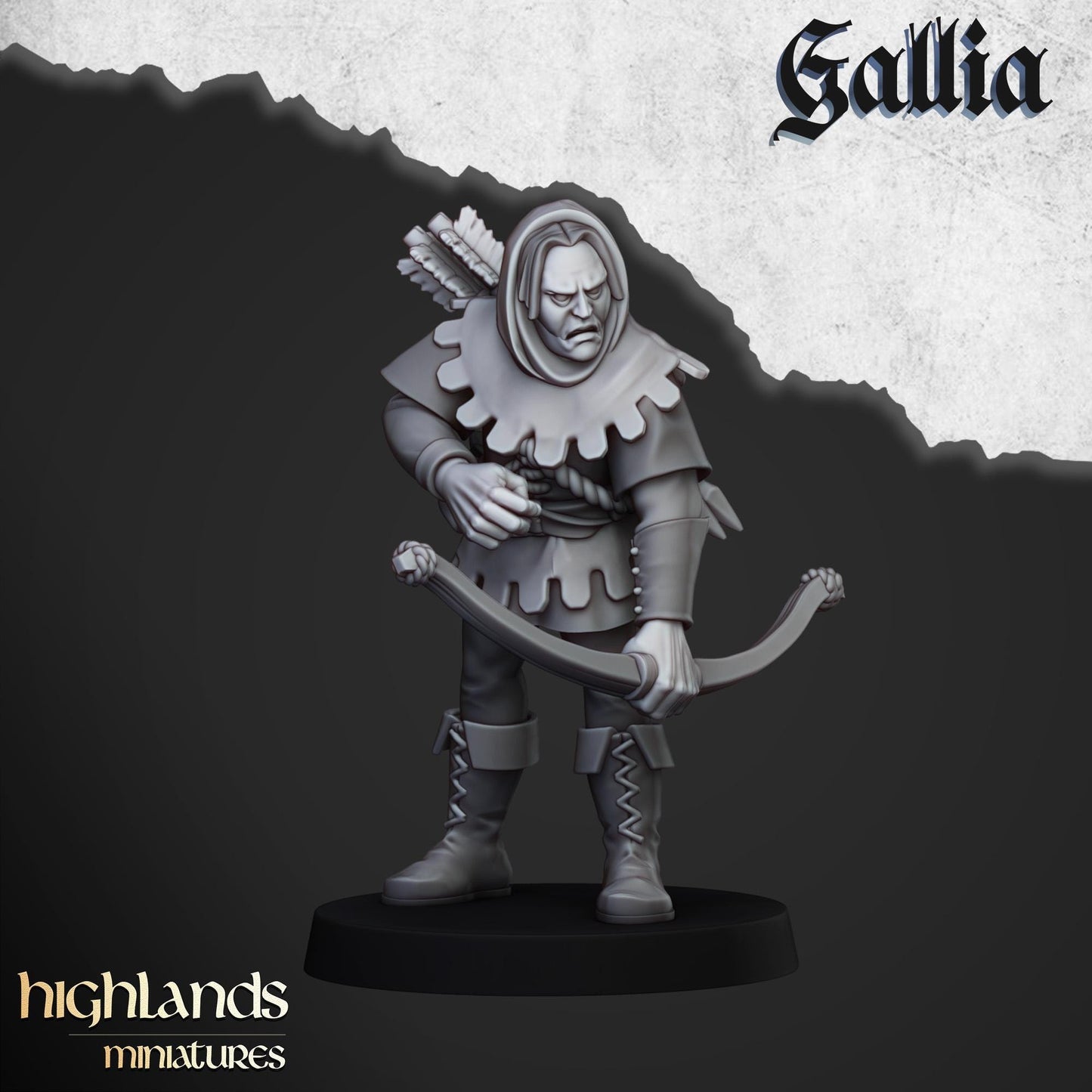 Sherwood Archers | Gallia | Highland Miniatures | 32mm Scale Resin Tabletop RPG Figures for Roleplaying and Wargaming